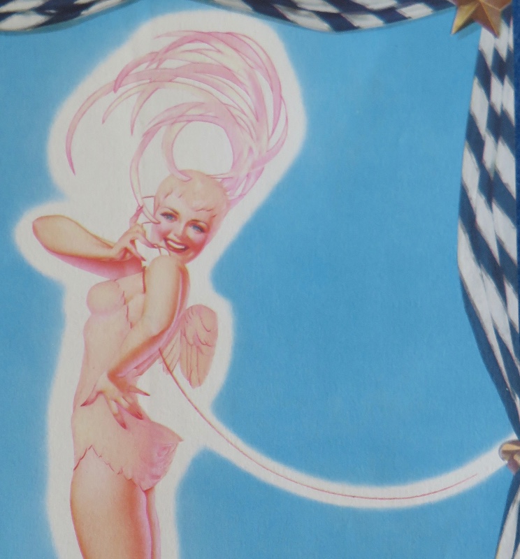 Original 1940's The Pink Lady Pin Up Wearing A Pink Outfit & A Pink Headdress By George Petty