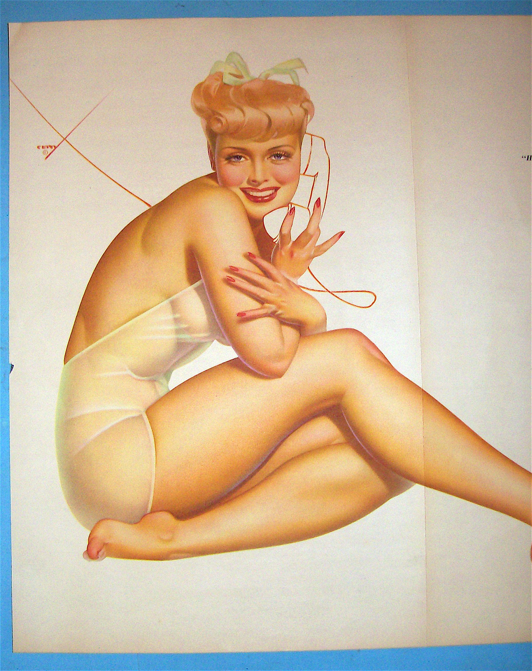 1941 Petty Pin Up Girl December Woman On Telephone