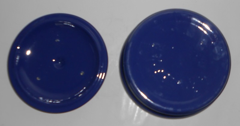 VINTAGE Bauer Pottery Ring Ware Cobalt LARGE Casserole w/Lid