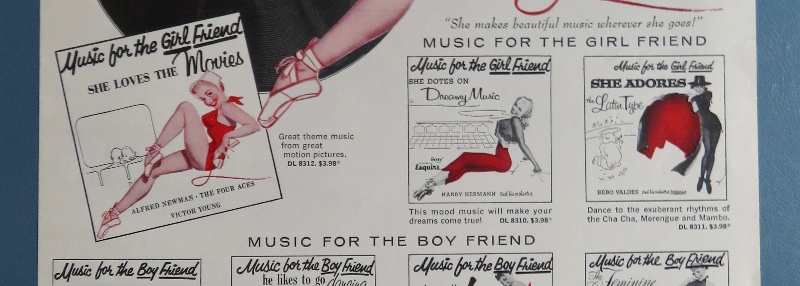 1956 Decca Records with Lovely Woman In Red Holding Telephone By George Petty