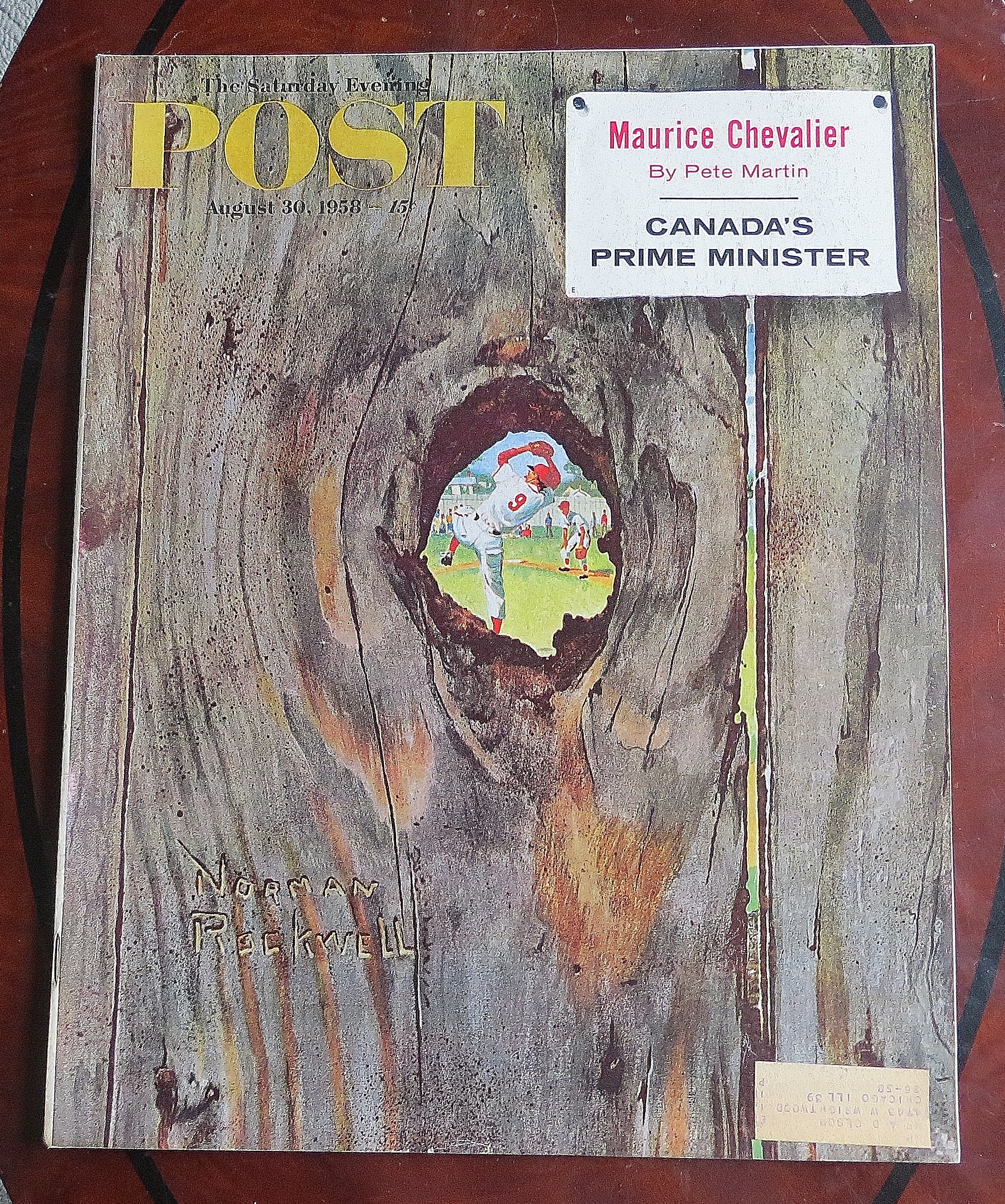 Saturday Evening Post August 30, 1958 Maurice Chevalier
