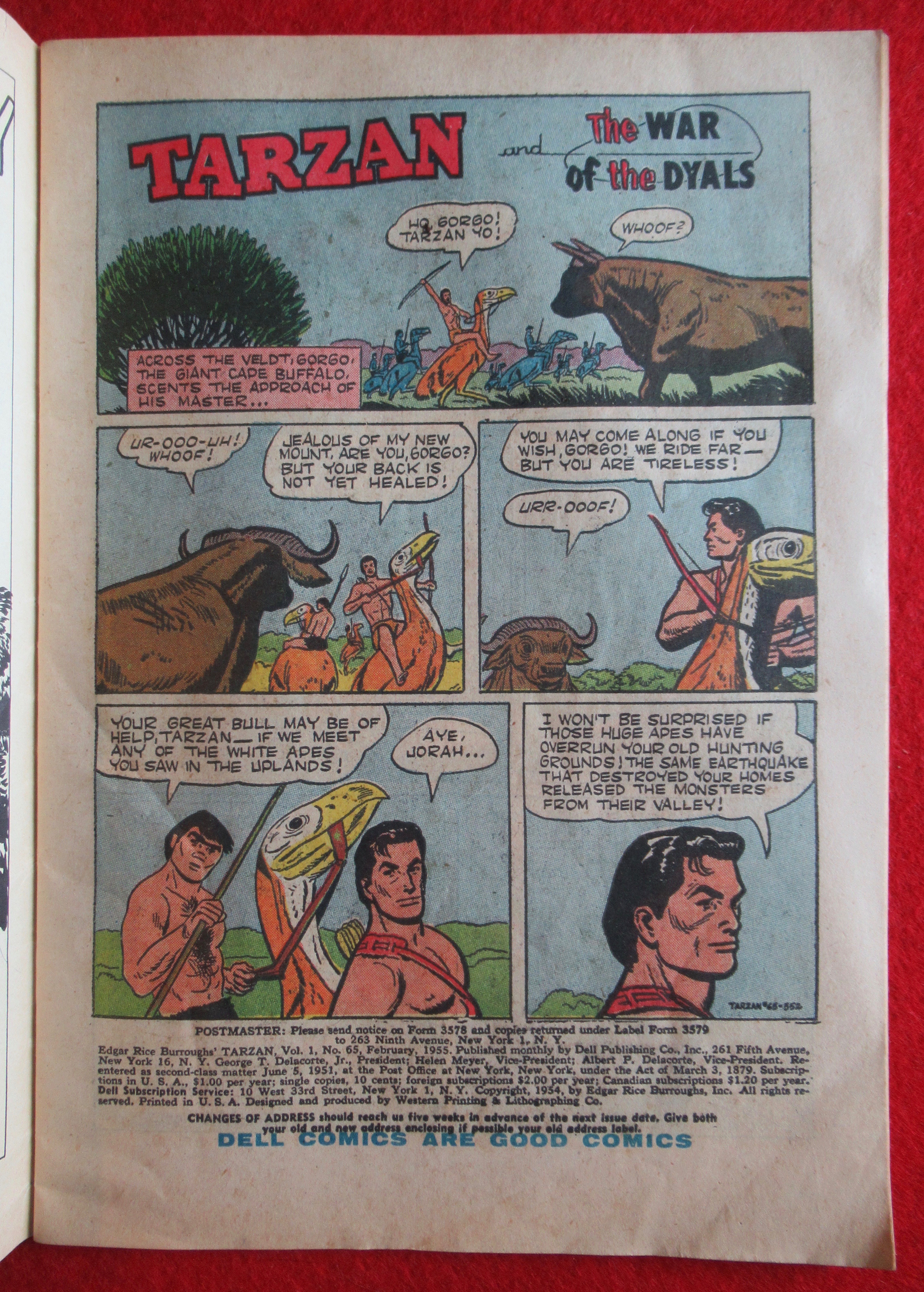 Tarzan Comics February 1955 The War Of The Dyals