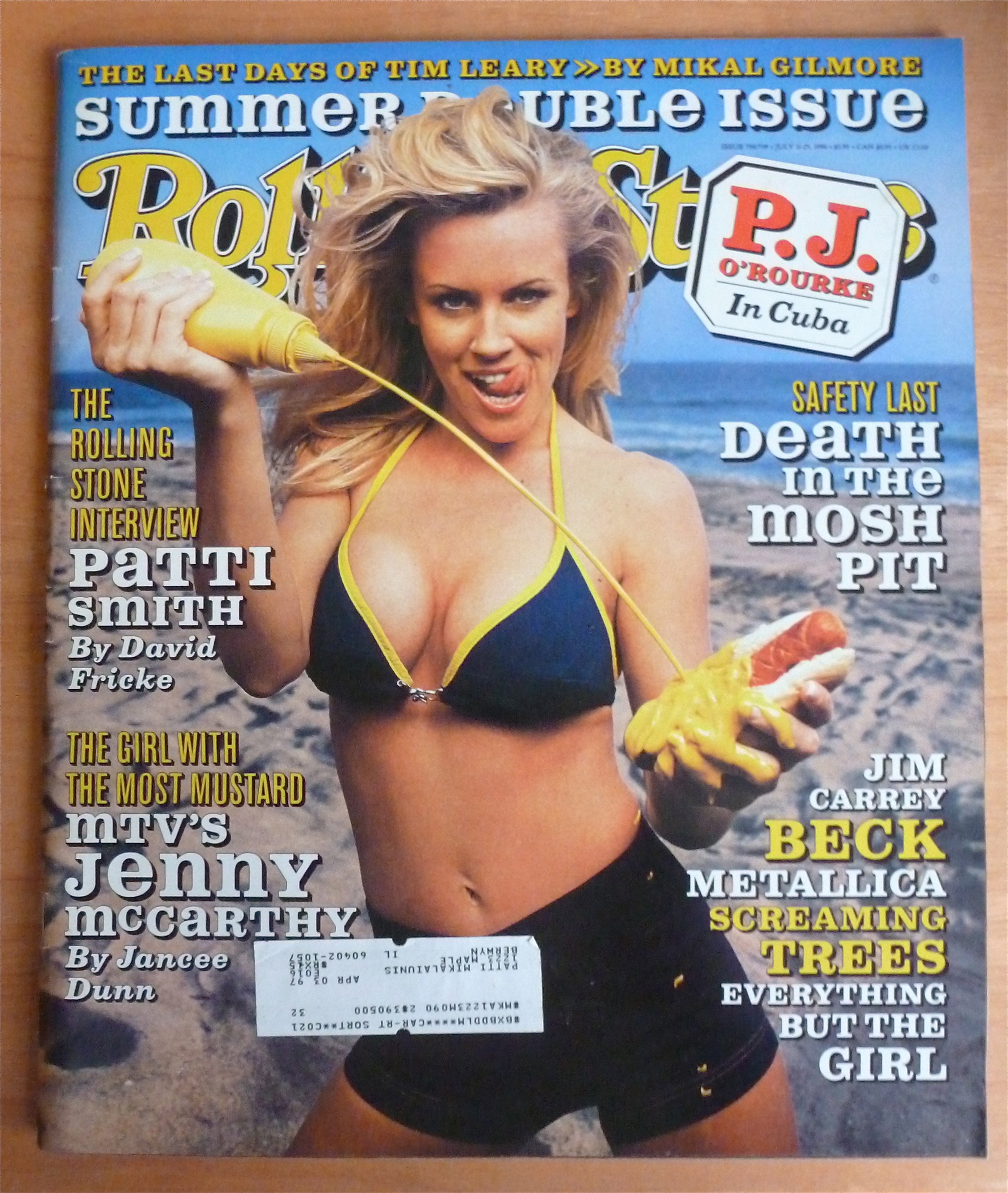 Rolling Stone Magazine July 11-25, 1996 Jenny McCarthy