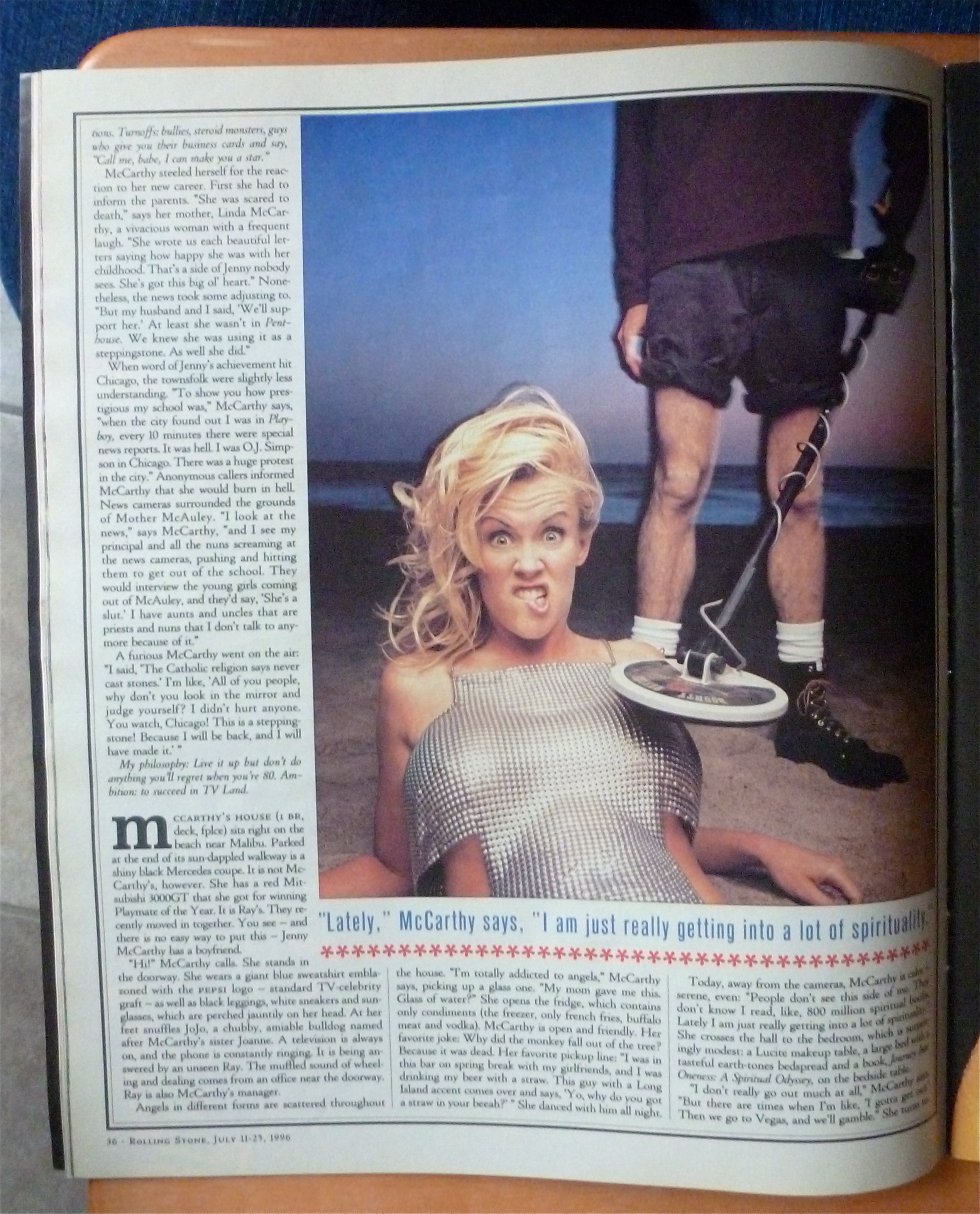 Rolling Stone Magazine July 11-25, 1996 Jenny McCarthy