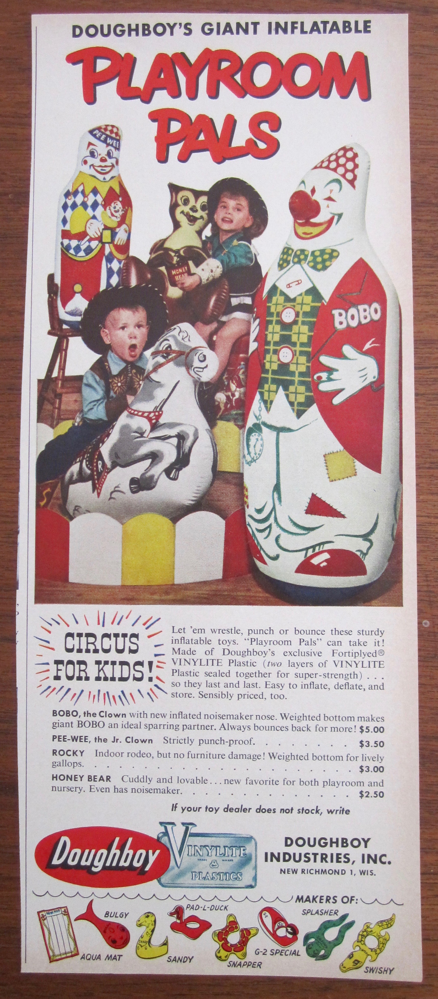 1952 Doughboy's Playroom Pals w/ 2 Little Boys Playing