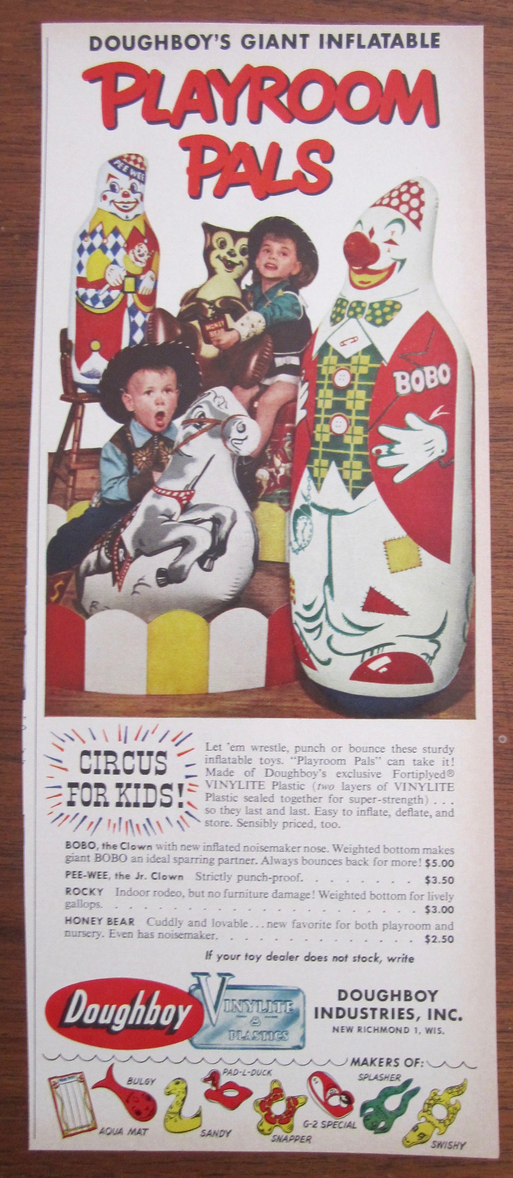 1952 Doughboy's Playroom Pals w/ 2 Little Boys Playing