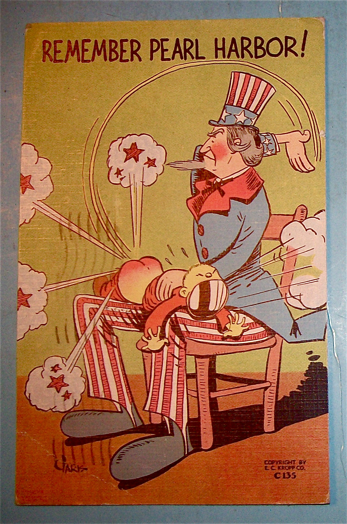 Remember Pearl Harbor Postcard with Uncle Sam