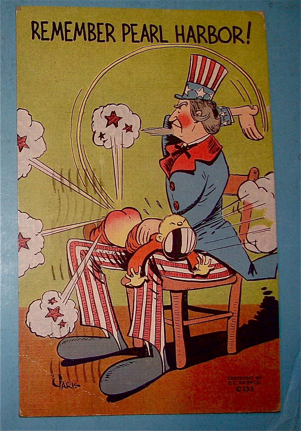 Remember Pearl Harbor Postcard with Uncle Sam