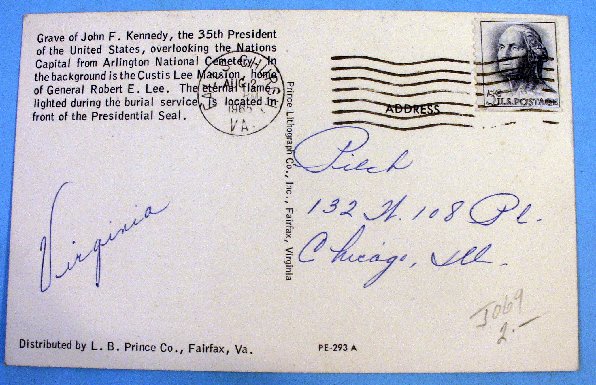 President John F. Kennedy Grave Postcard