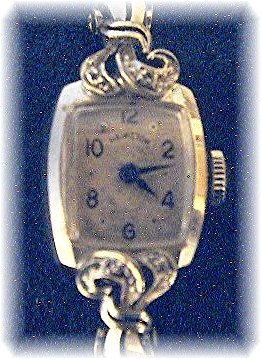14K White Gold & Diamond Ladies Hamilton Wris