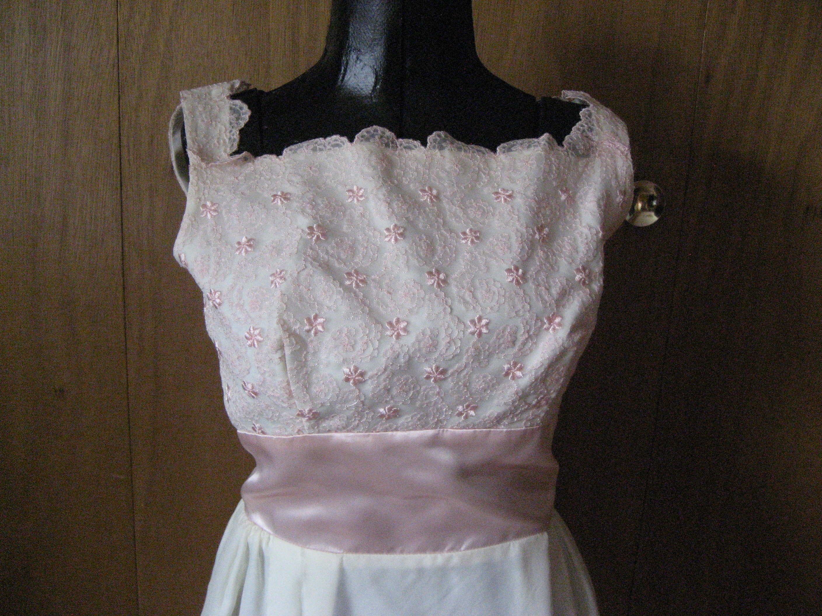 Pink Lace and Satin 60s Formal