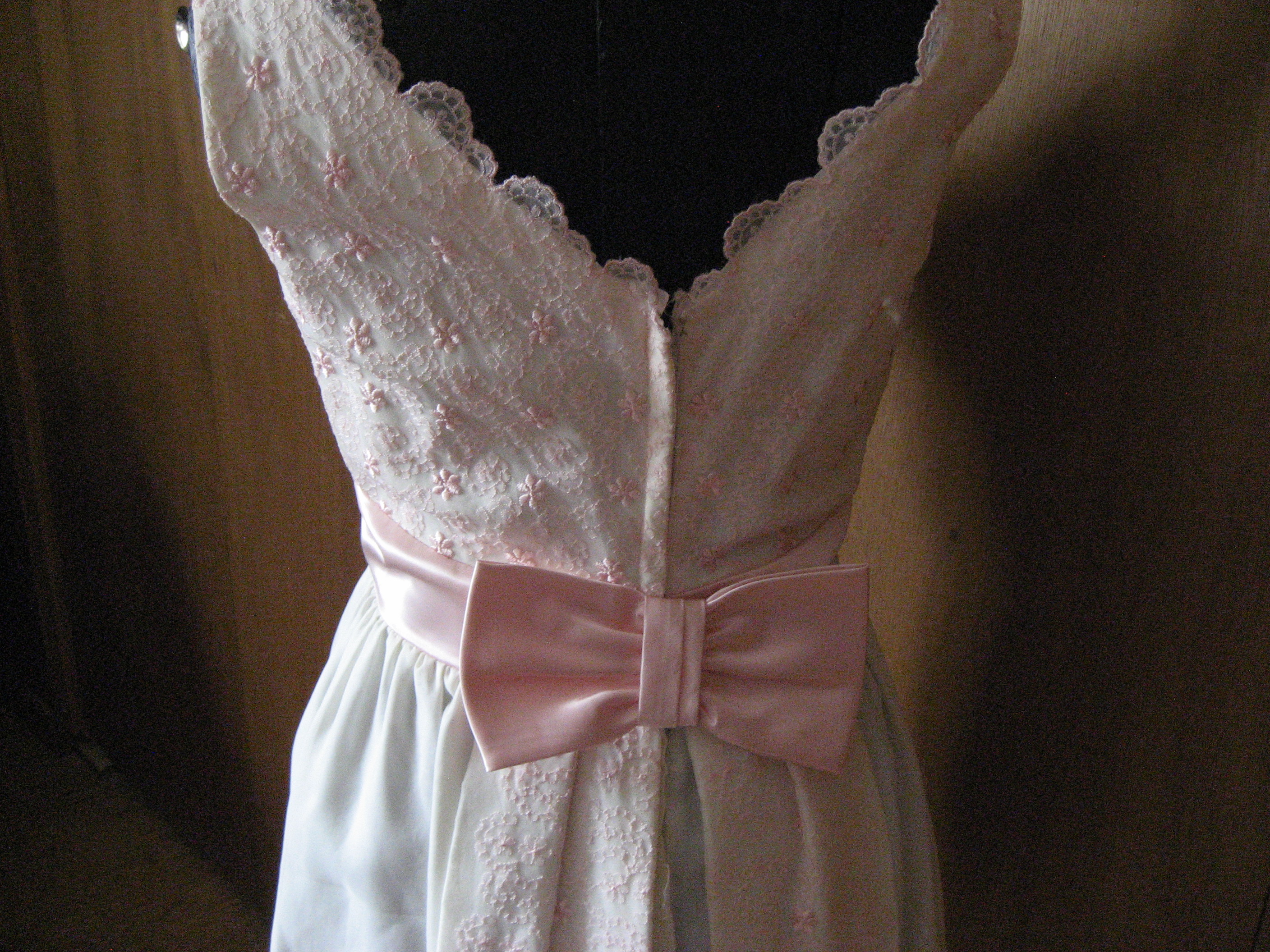 Pink Lace and Satin 60s Formal