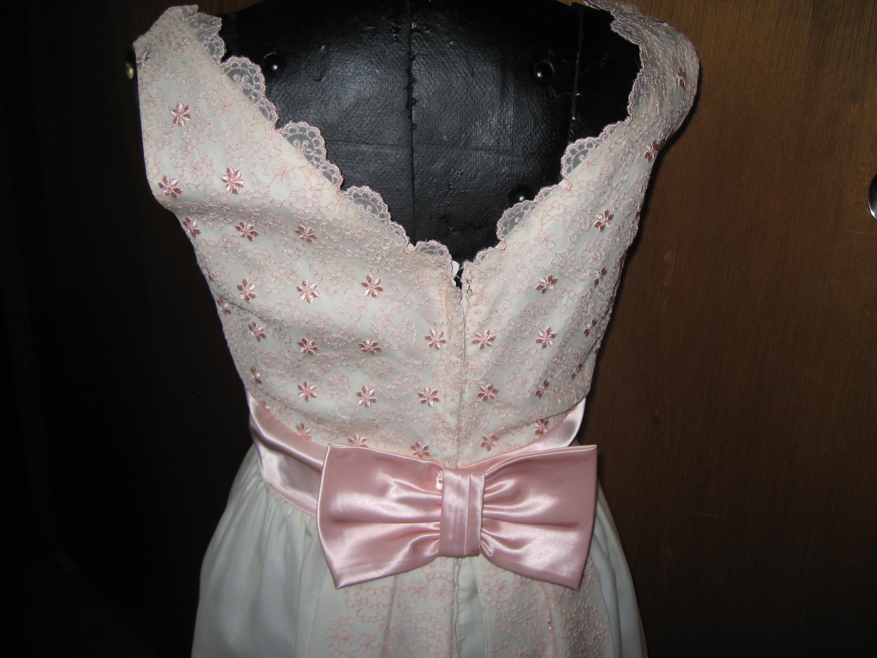 Pink Lace and Satin 60s Formal