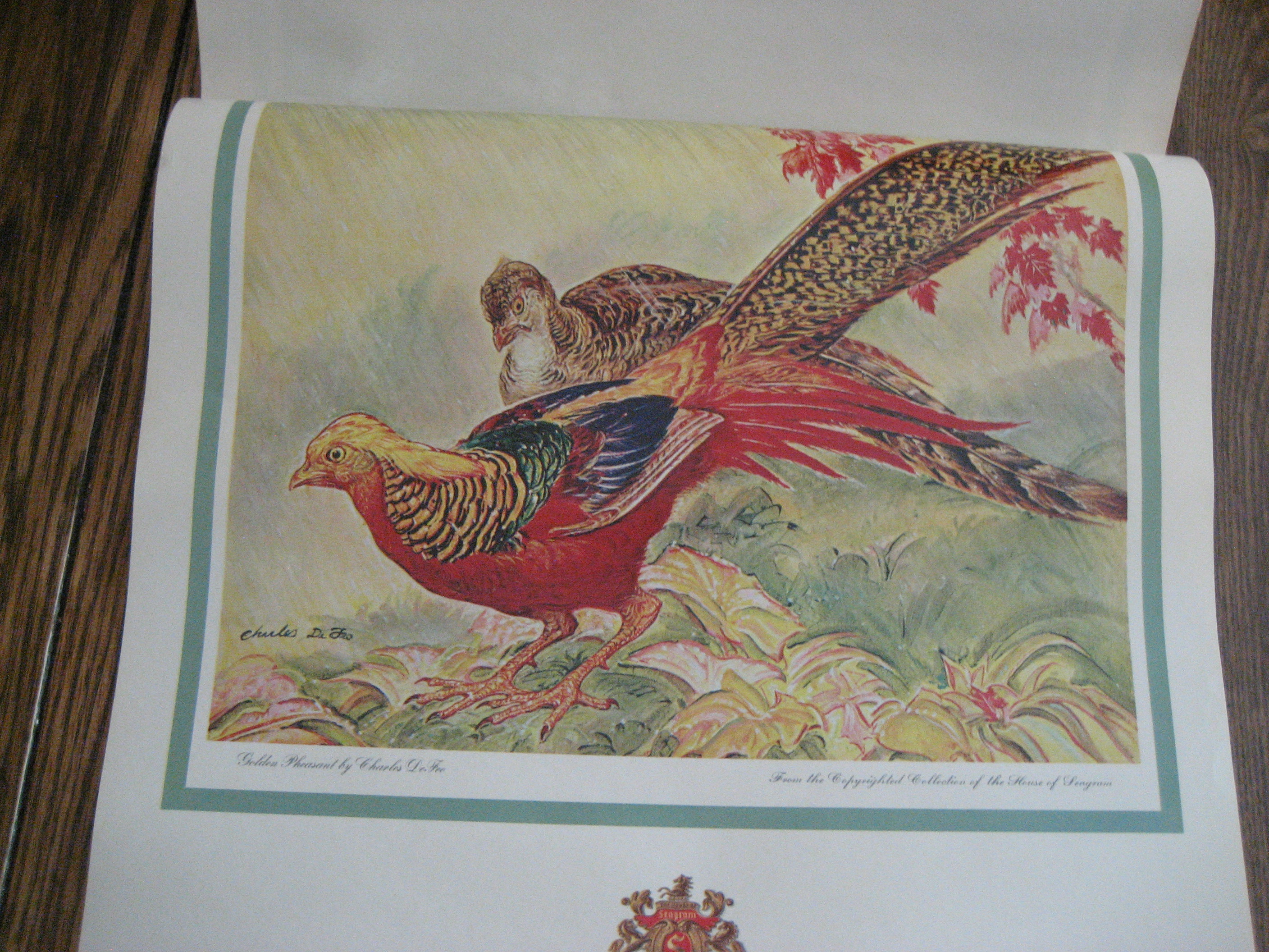 Seagram Whiskey DeFeo, Mclean, Schilling Wildlife Poster