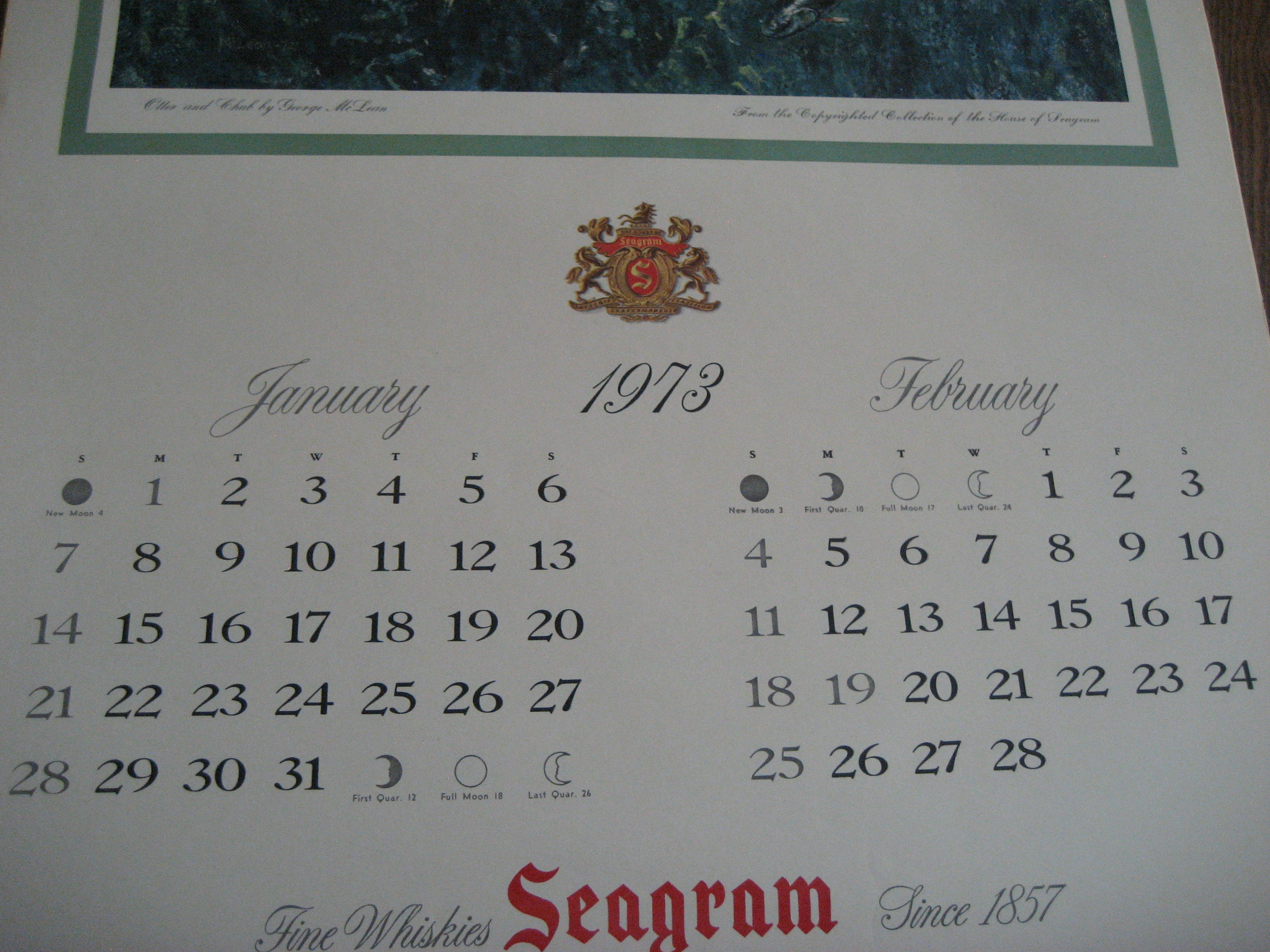 Seagram Whiskey DeFeo, Mclean, Schilling Wildlife Poster
