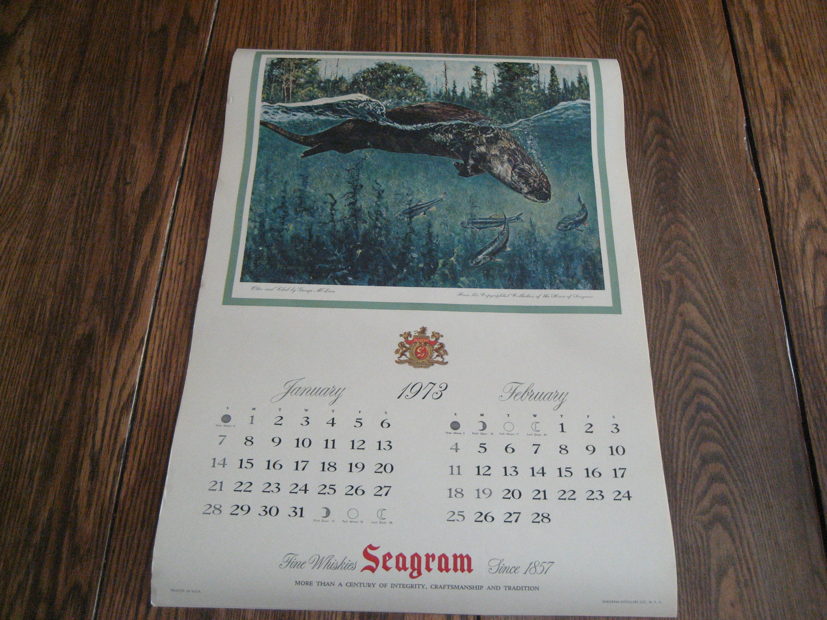 Seagram Whiskey DeFeo, Mclean, Schilling Wildlife Poster