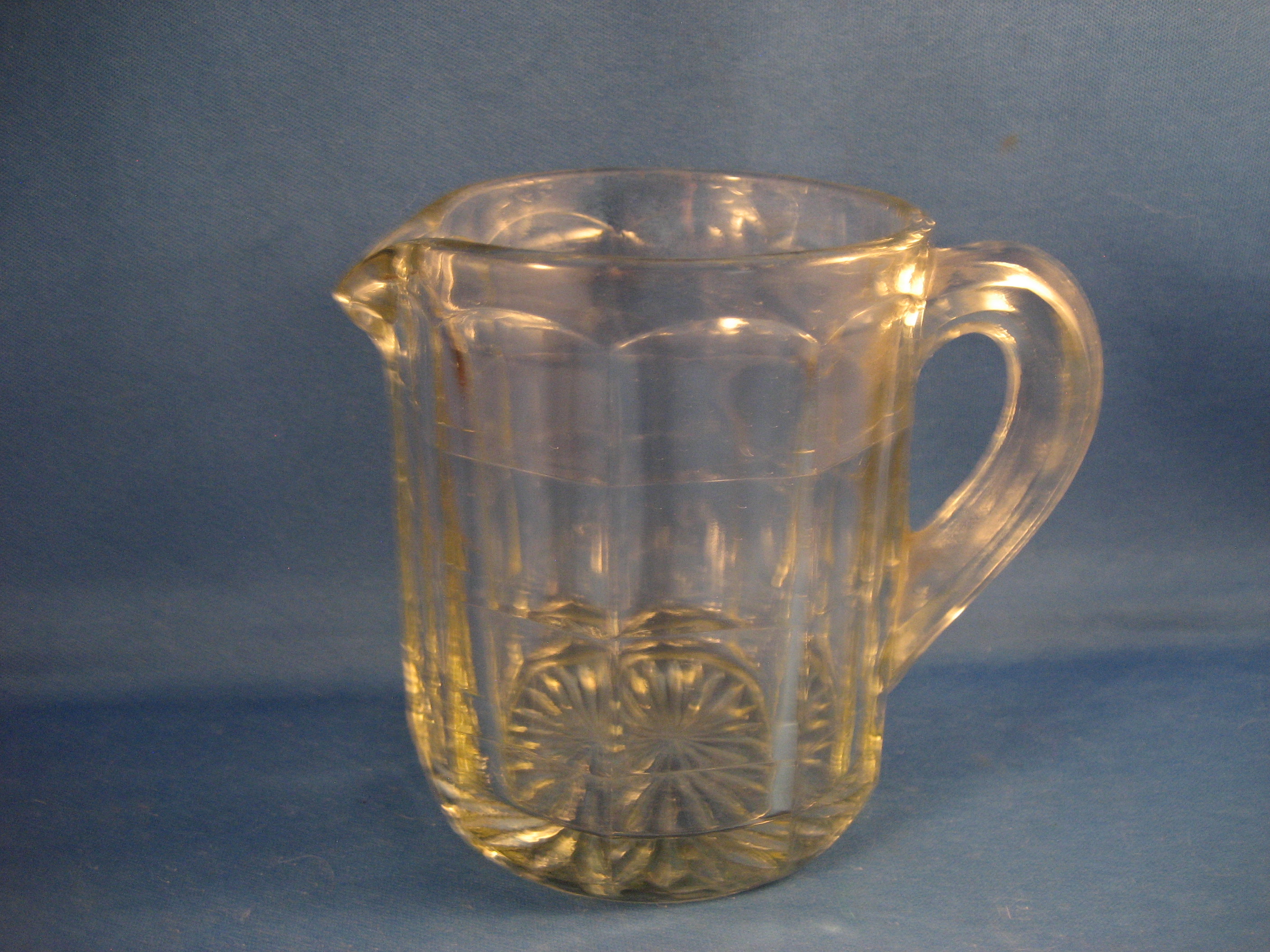 Old Pressed Glass Syrup Pitcher