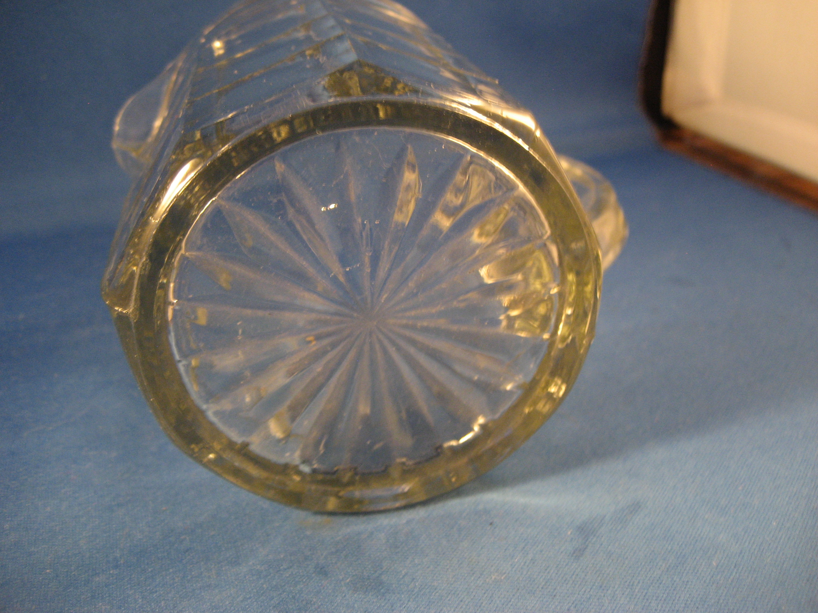 Old Pressed Glass Syrup Pitcher