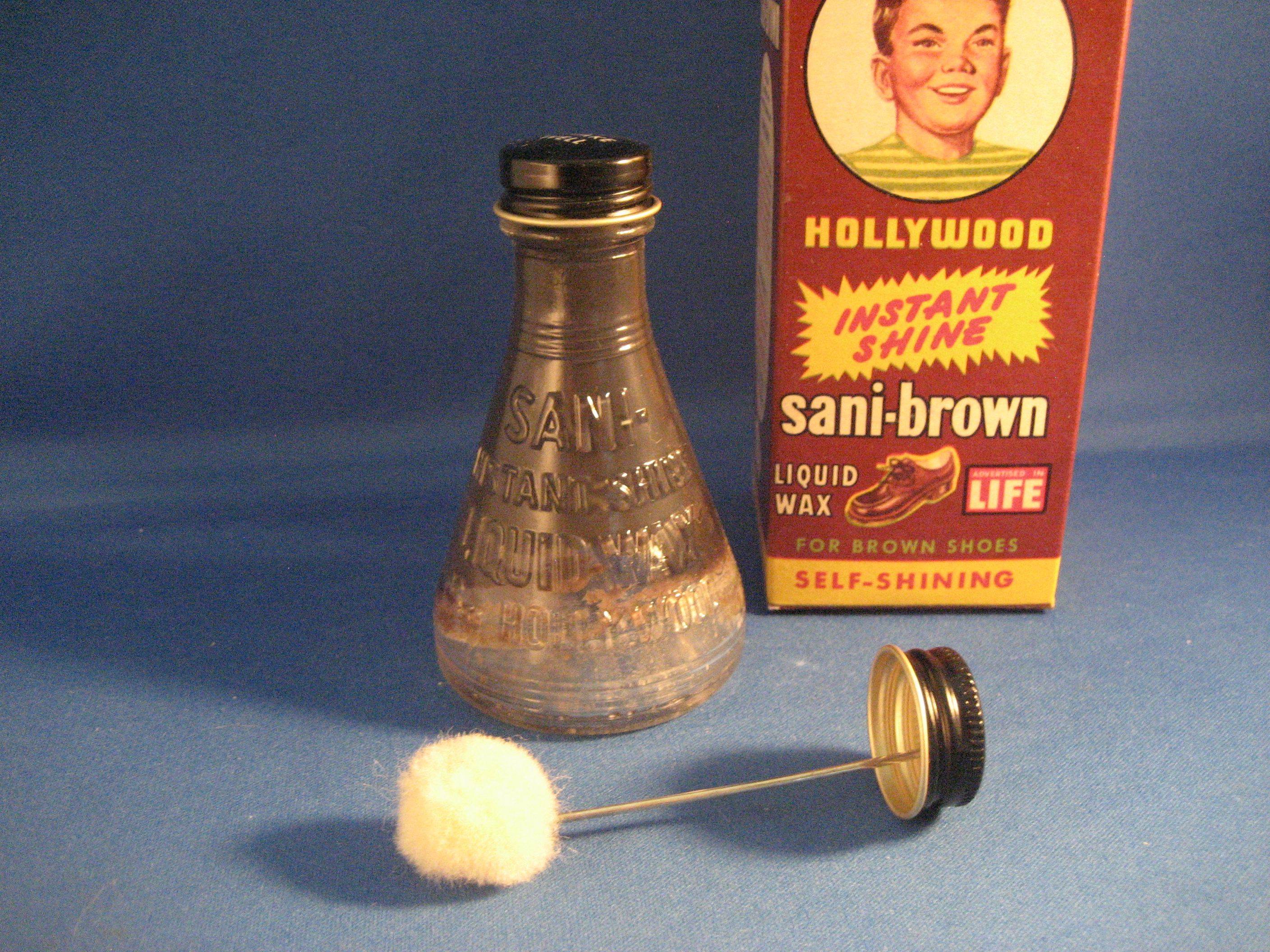 Sani-Brown Shoe Polish in Original Box