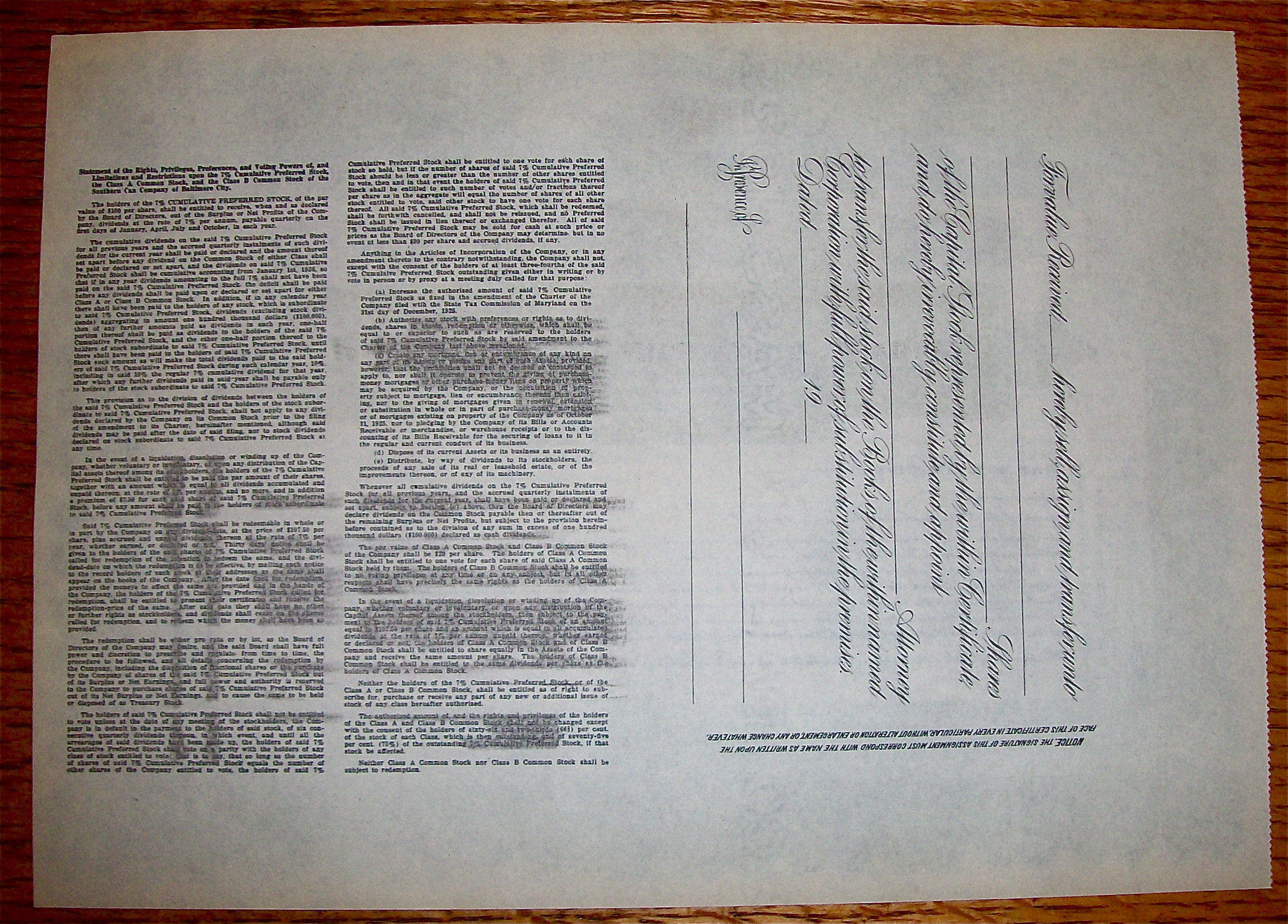 1920's Southern Can Company Of Baltimore City Stock