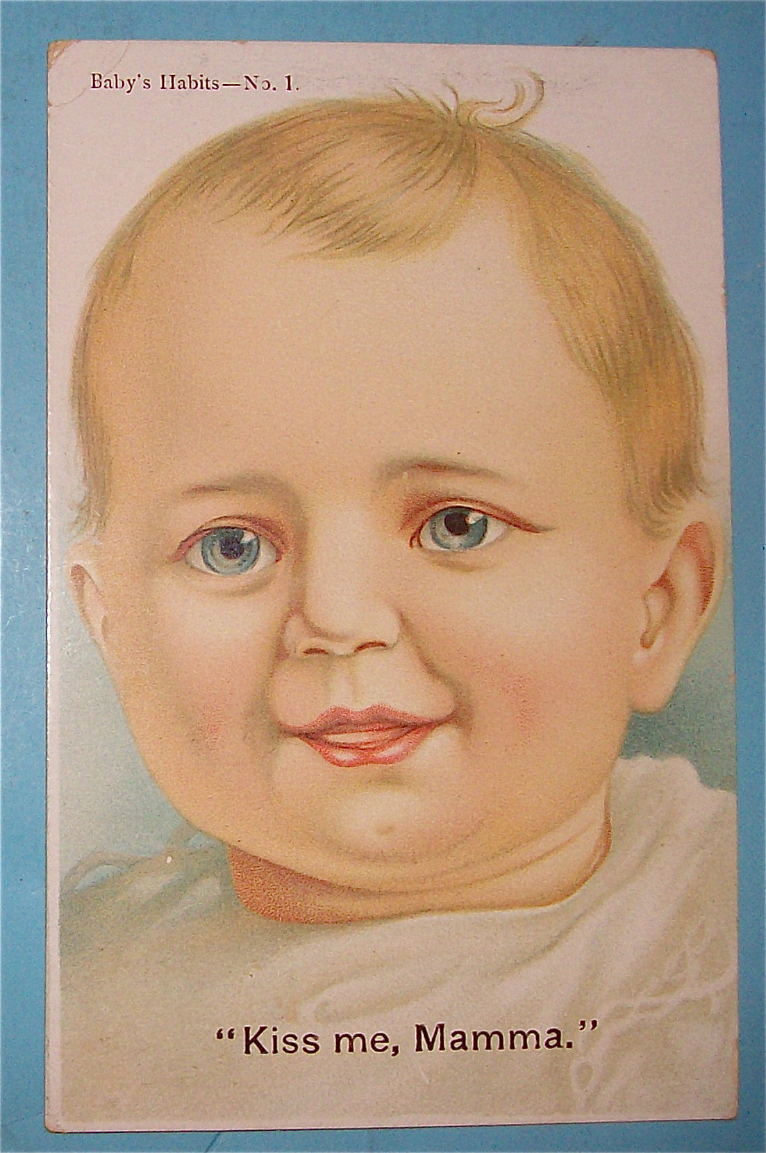 Baby Smiling With Blue Eyes Postcard