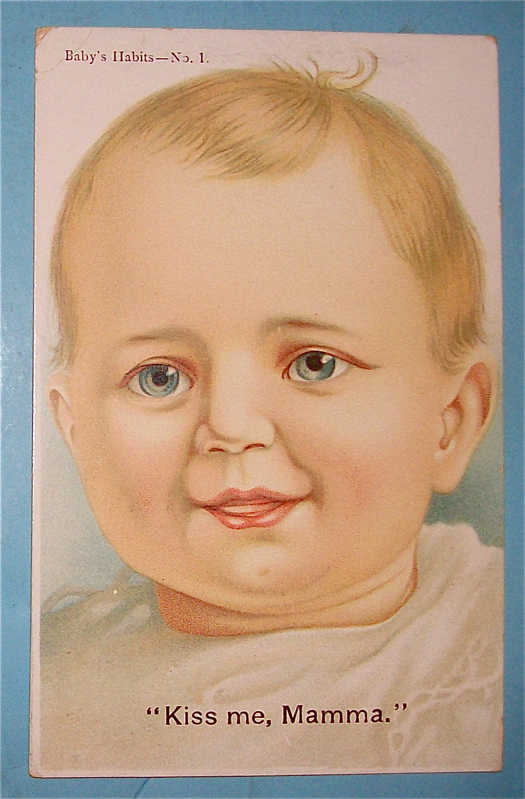 Baby Smiling With Blue Eyes Postcard