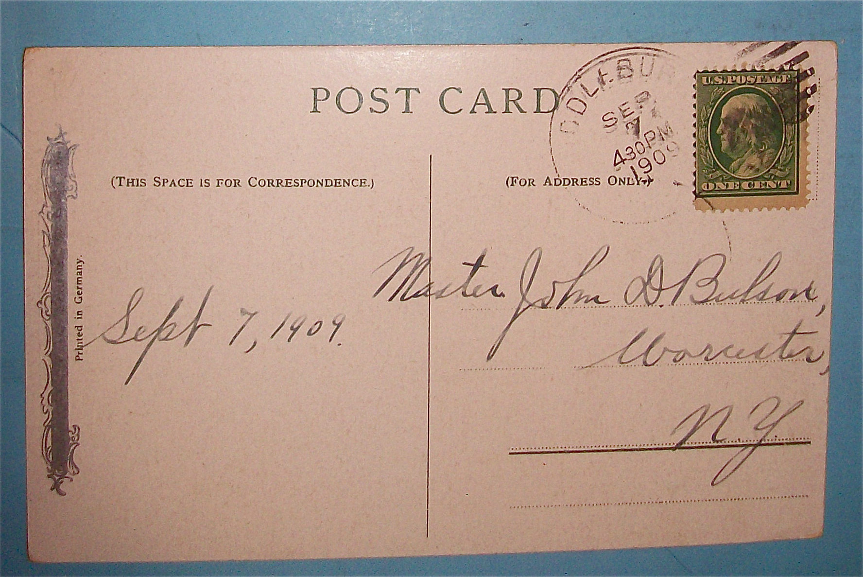 Baby Smiling With Blue Eyes Postcard