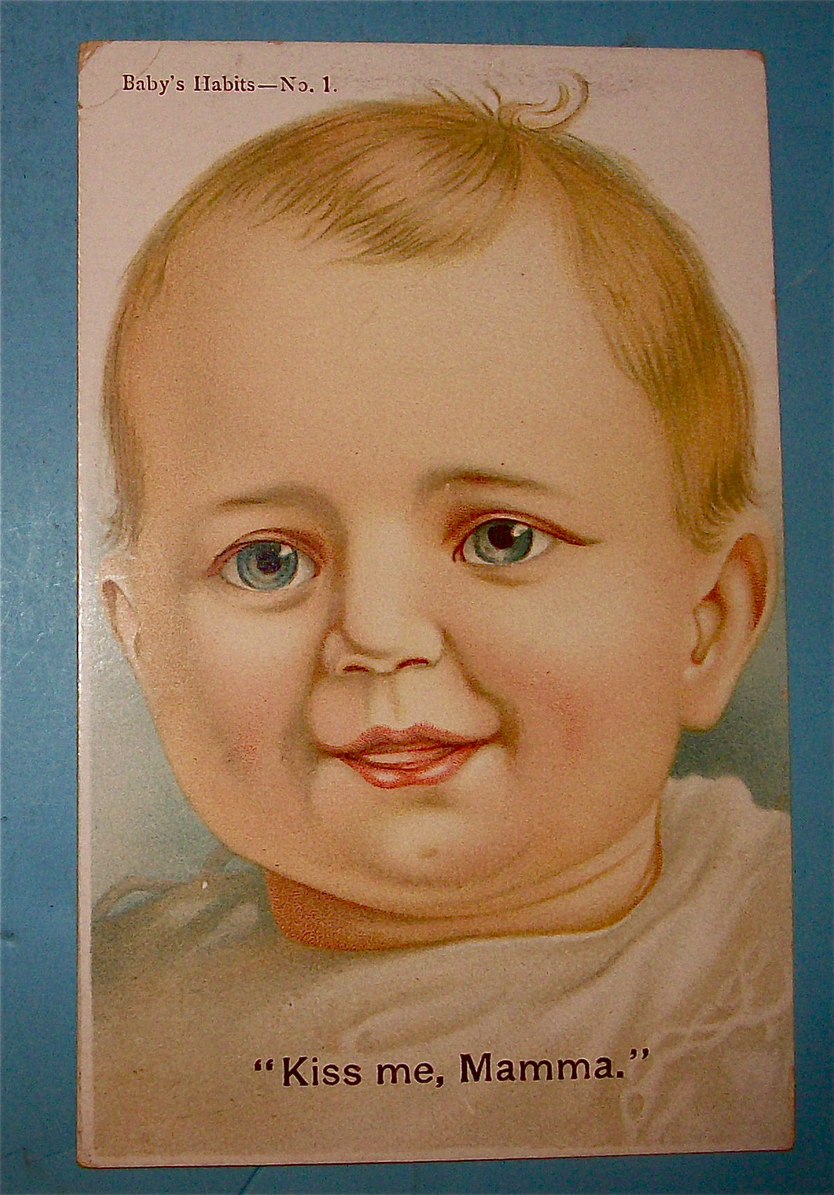 Baby Smiling With Blue Eyes Postcard