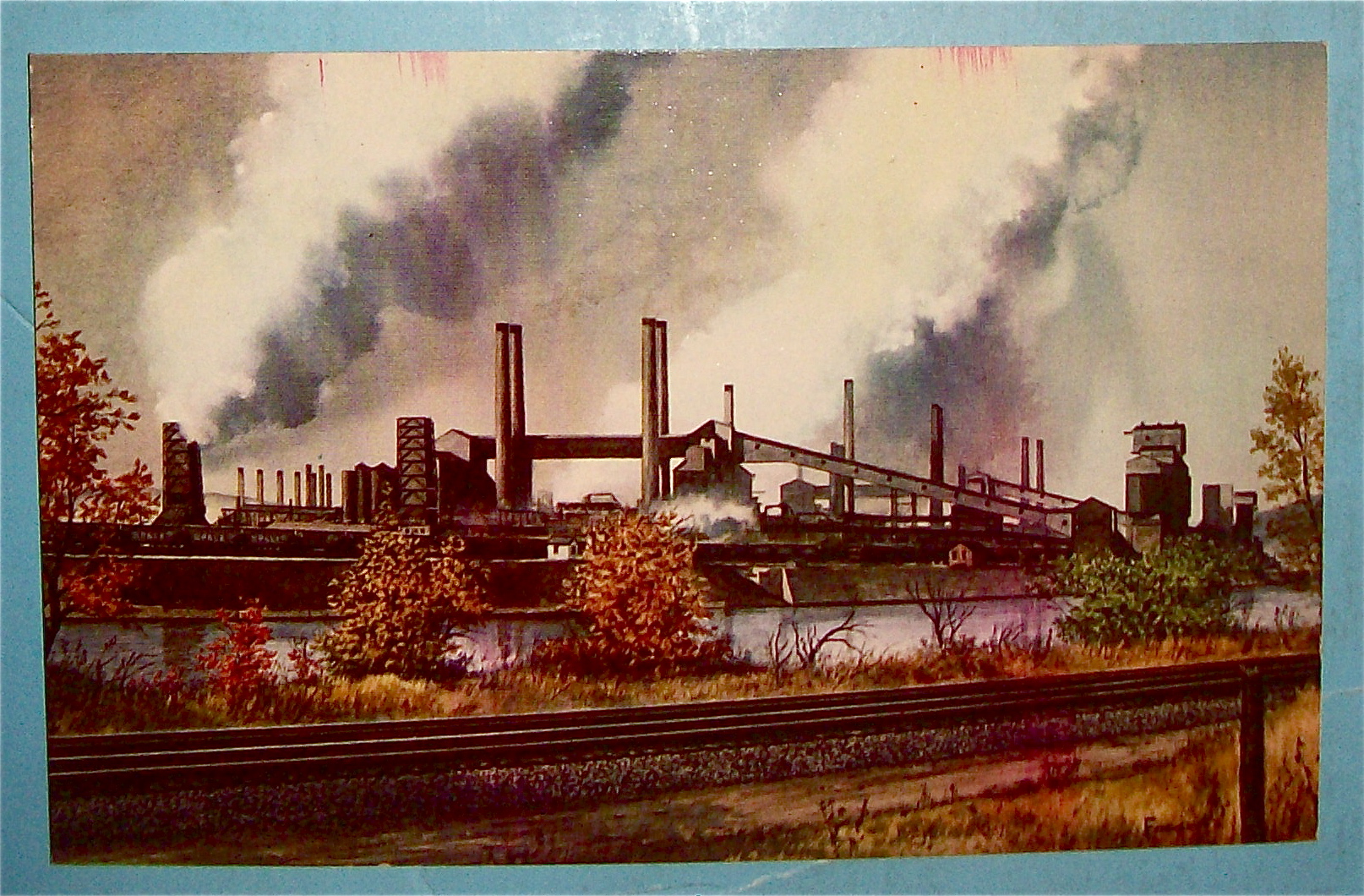 Clairton Works Postcard (Pittsburgh Railroad)
