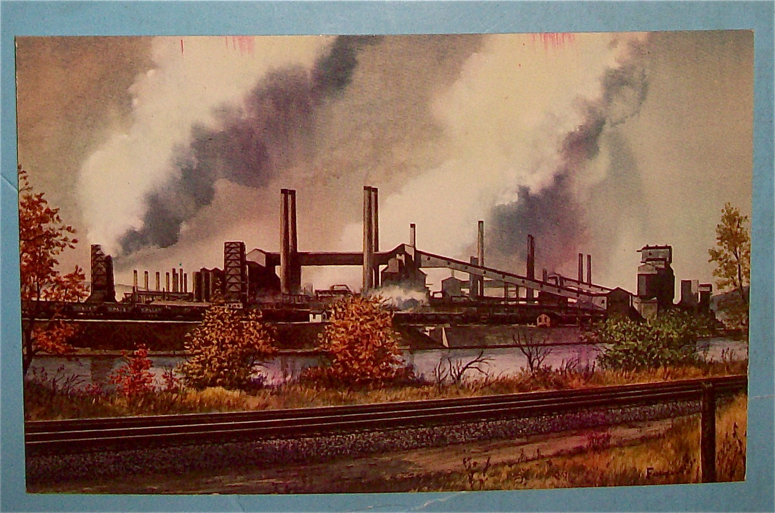 Clairton Works Postcard (Pittsburgh Railroad)