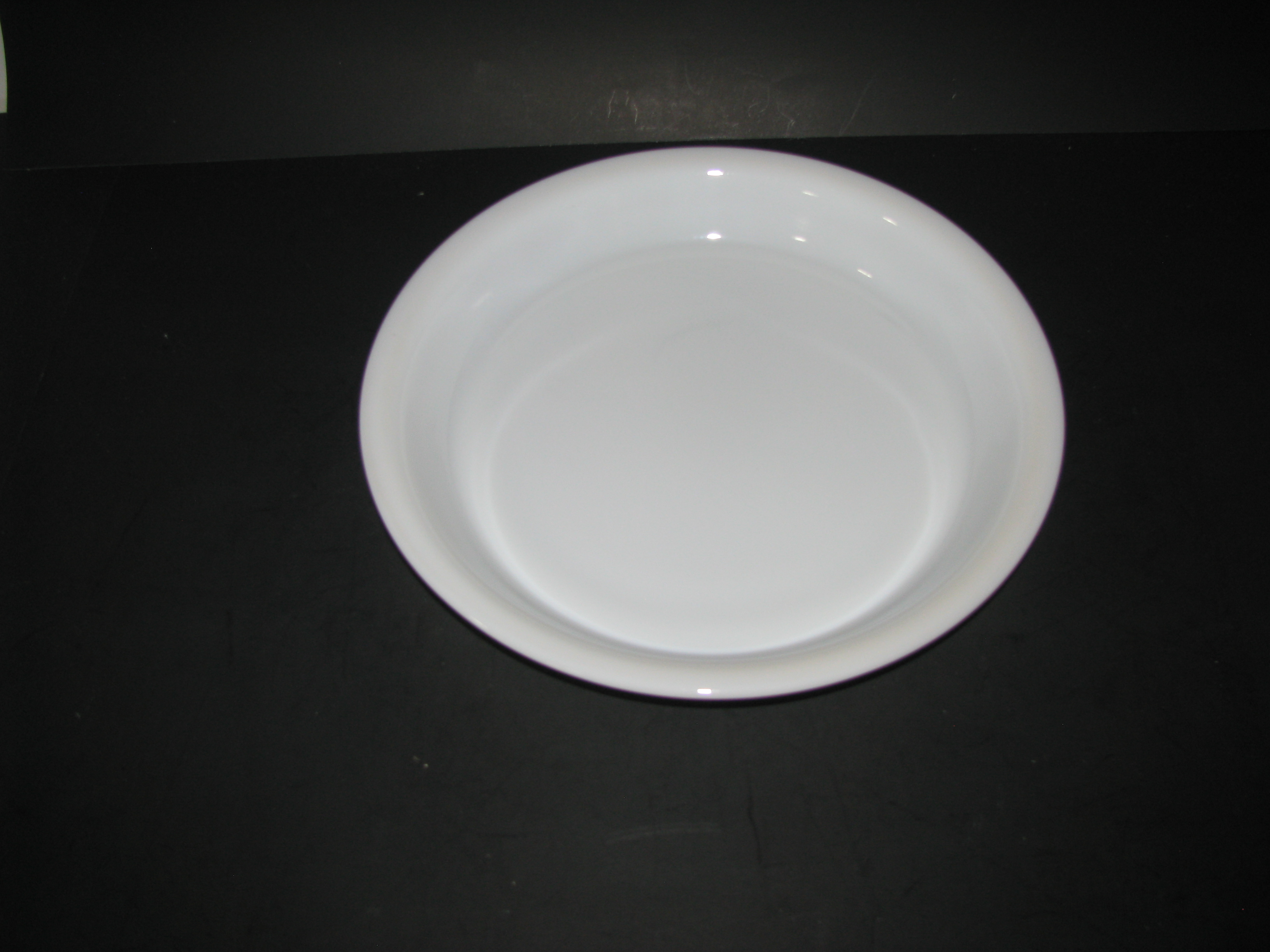 Vintage Pyrex Opal White Gold Trim Pie Dish