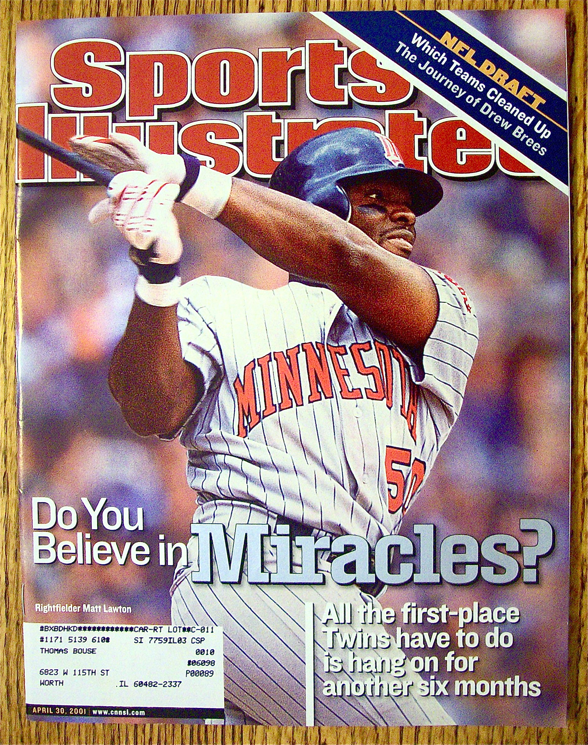Sports Illustrated Magazine April 30, 2001 Matt Lawton
