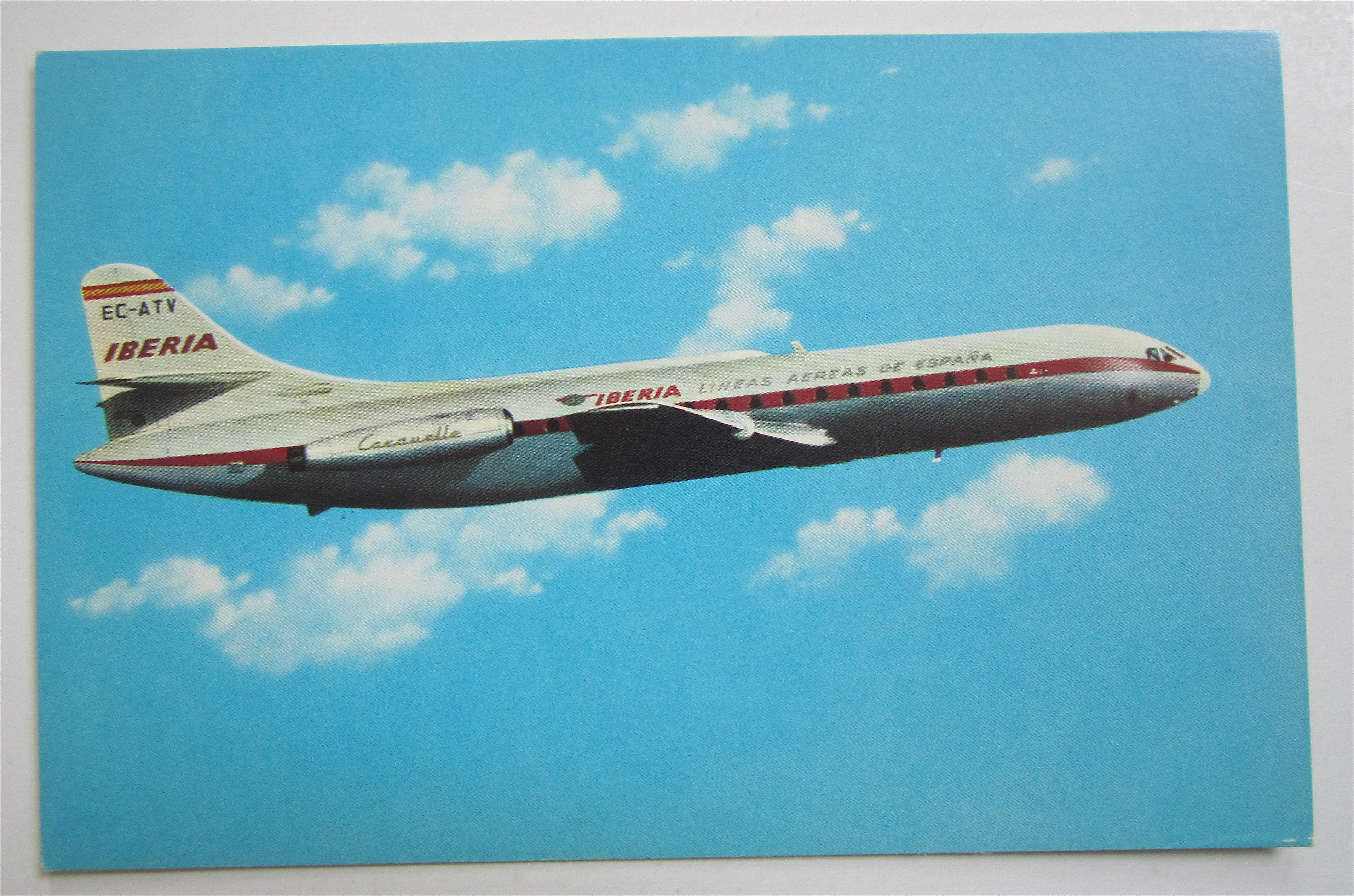 Caravelle VI-R Iberia Airplane Postcard