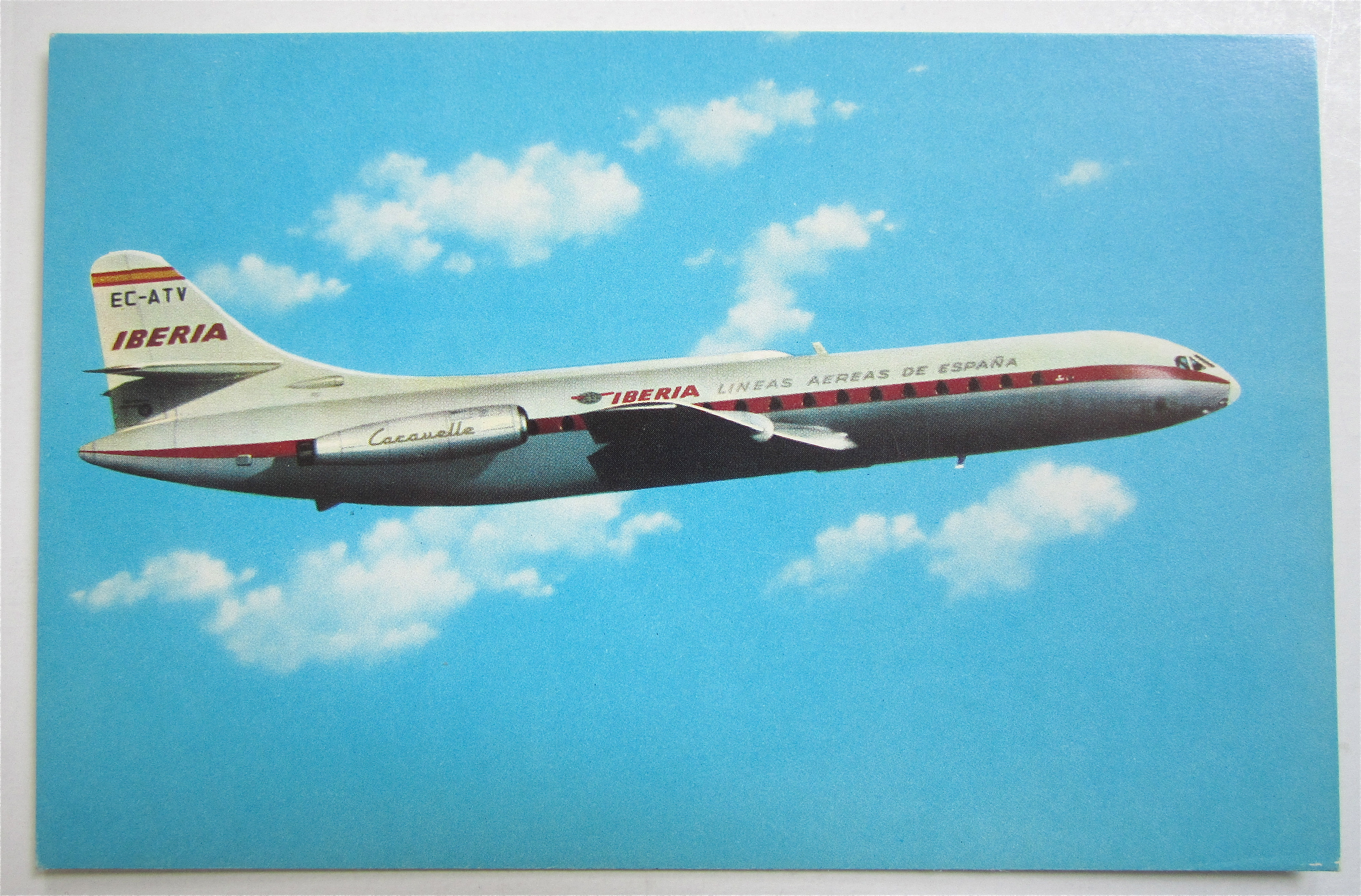 Caravelle VI-R Iberia Airplane Postcard