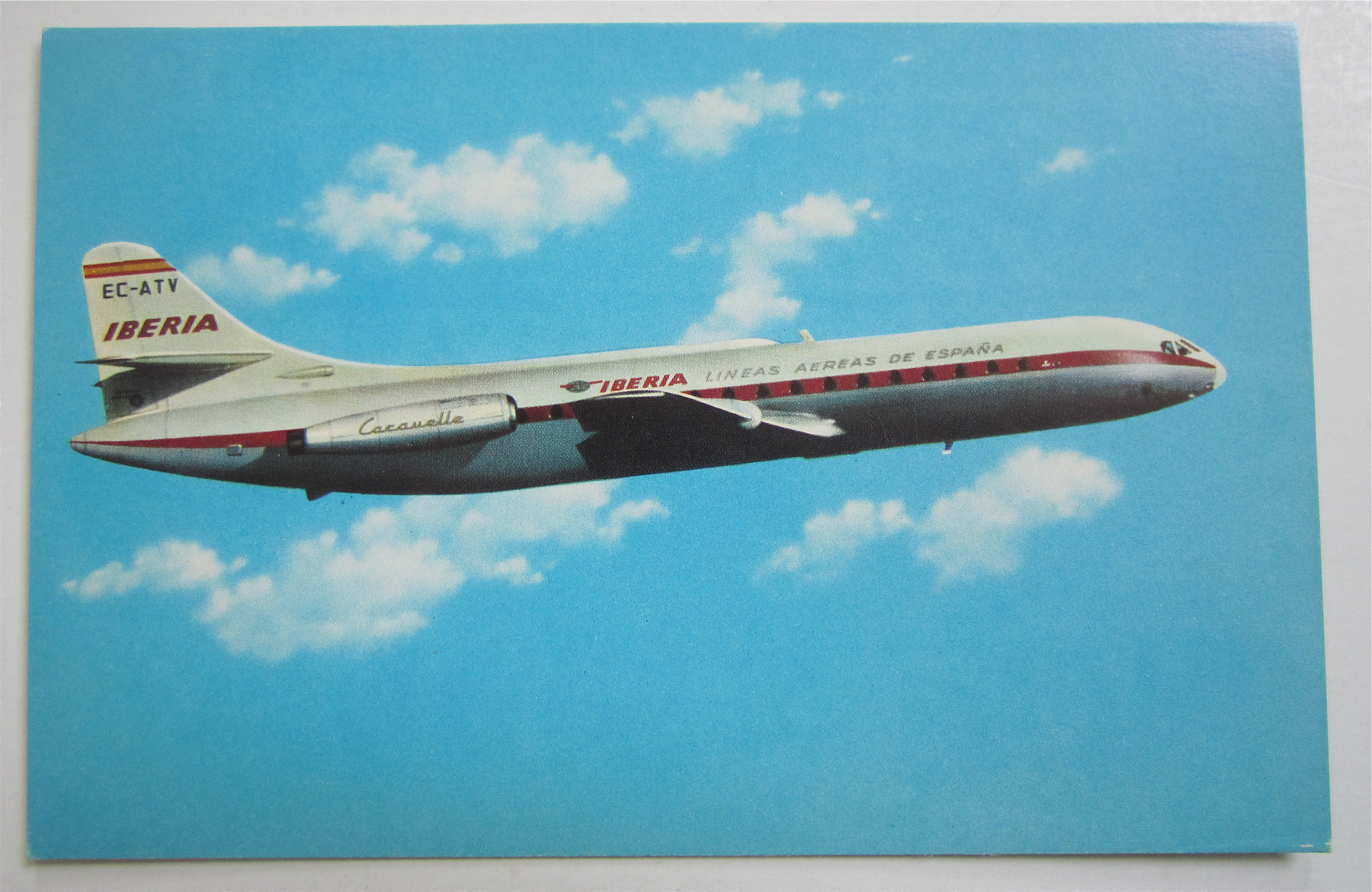 Caravelle VI-R Iberia Airplane Postcard