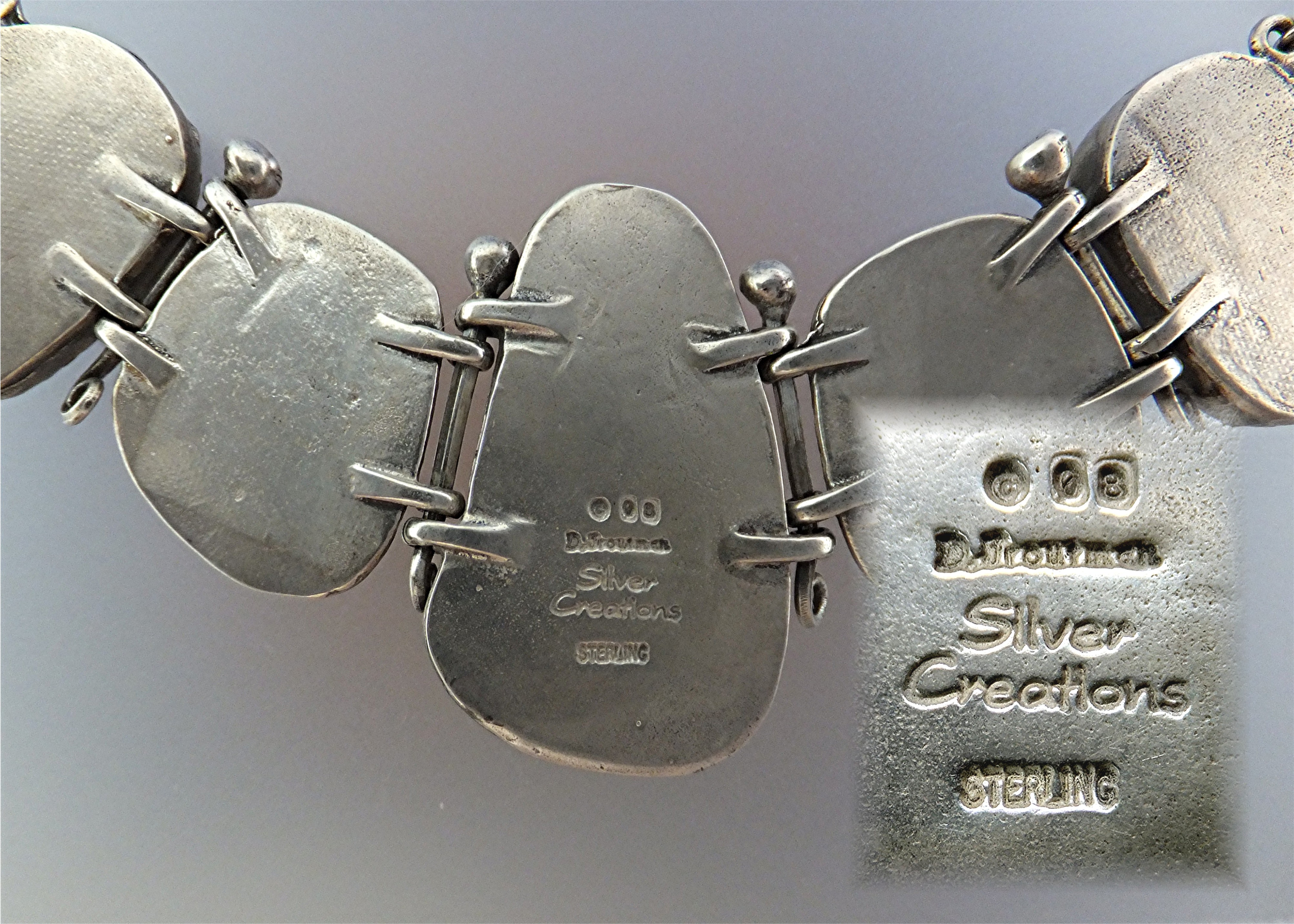David Troutman  Sterling Silver Charoite Necklace