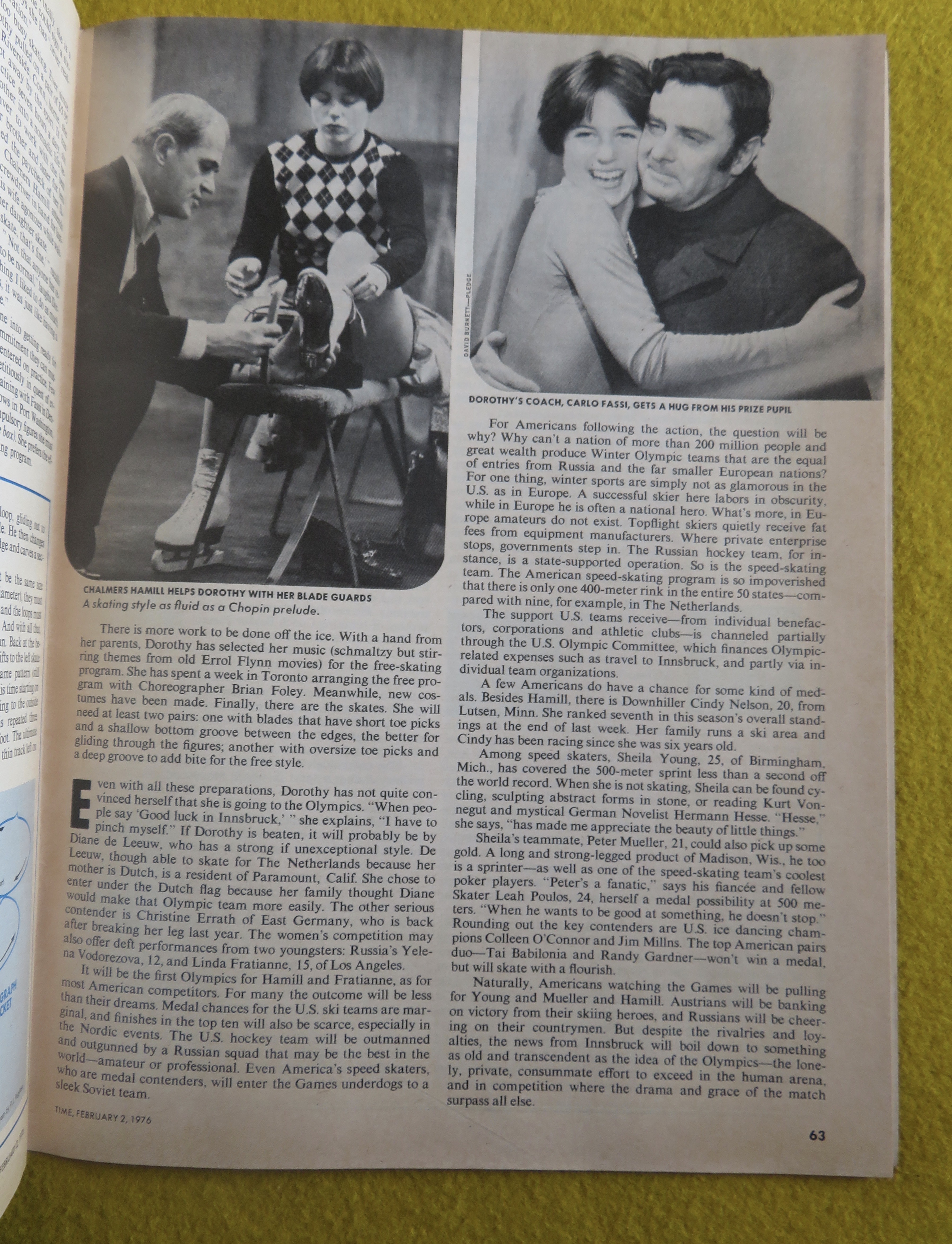 Time Magazine February 2, 1976 Skater Dorothy Hamill