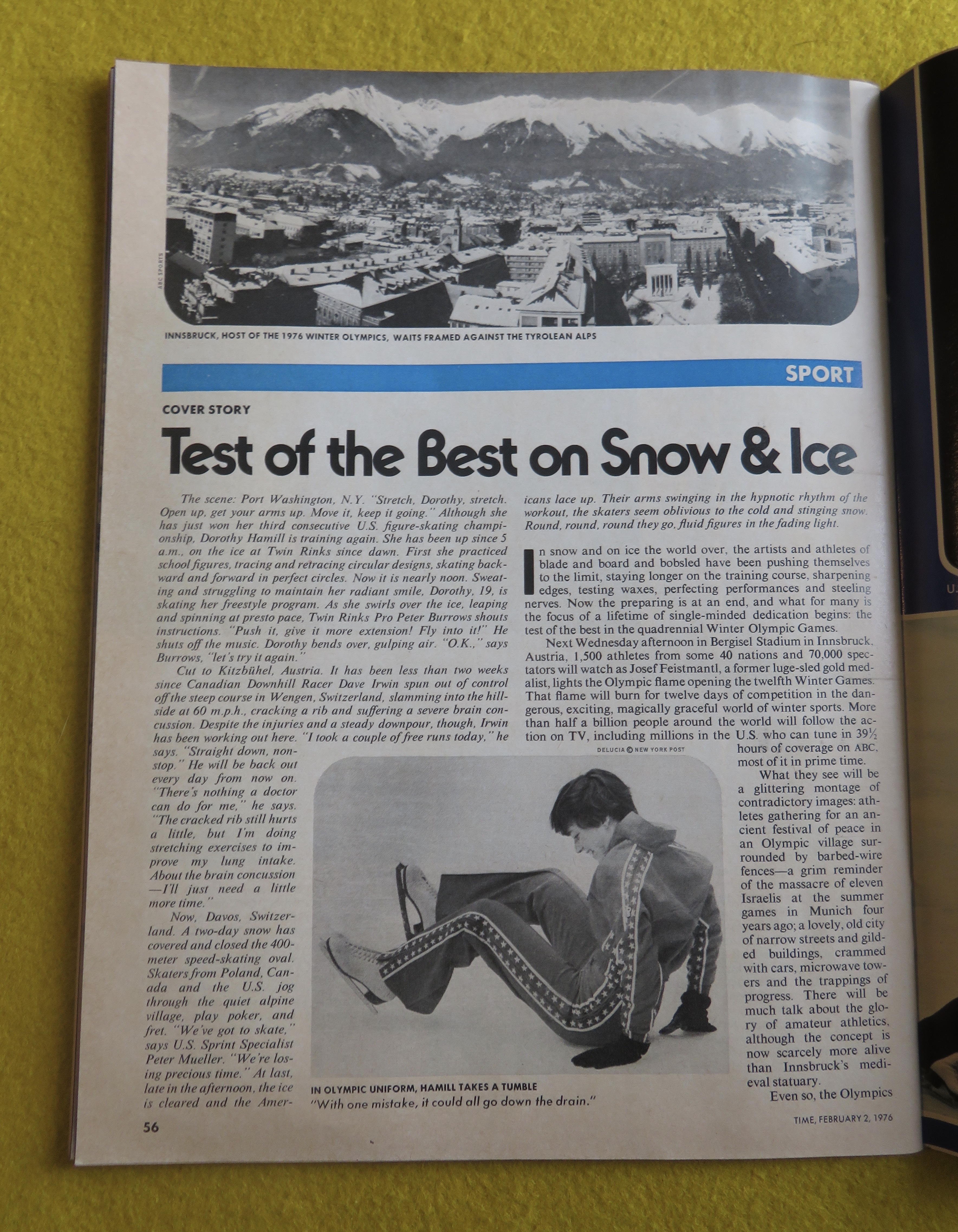 Time Magazine February 2, 1976 Skater Dorothy Hamill