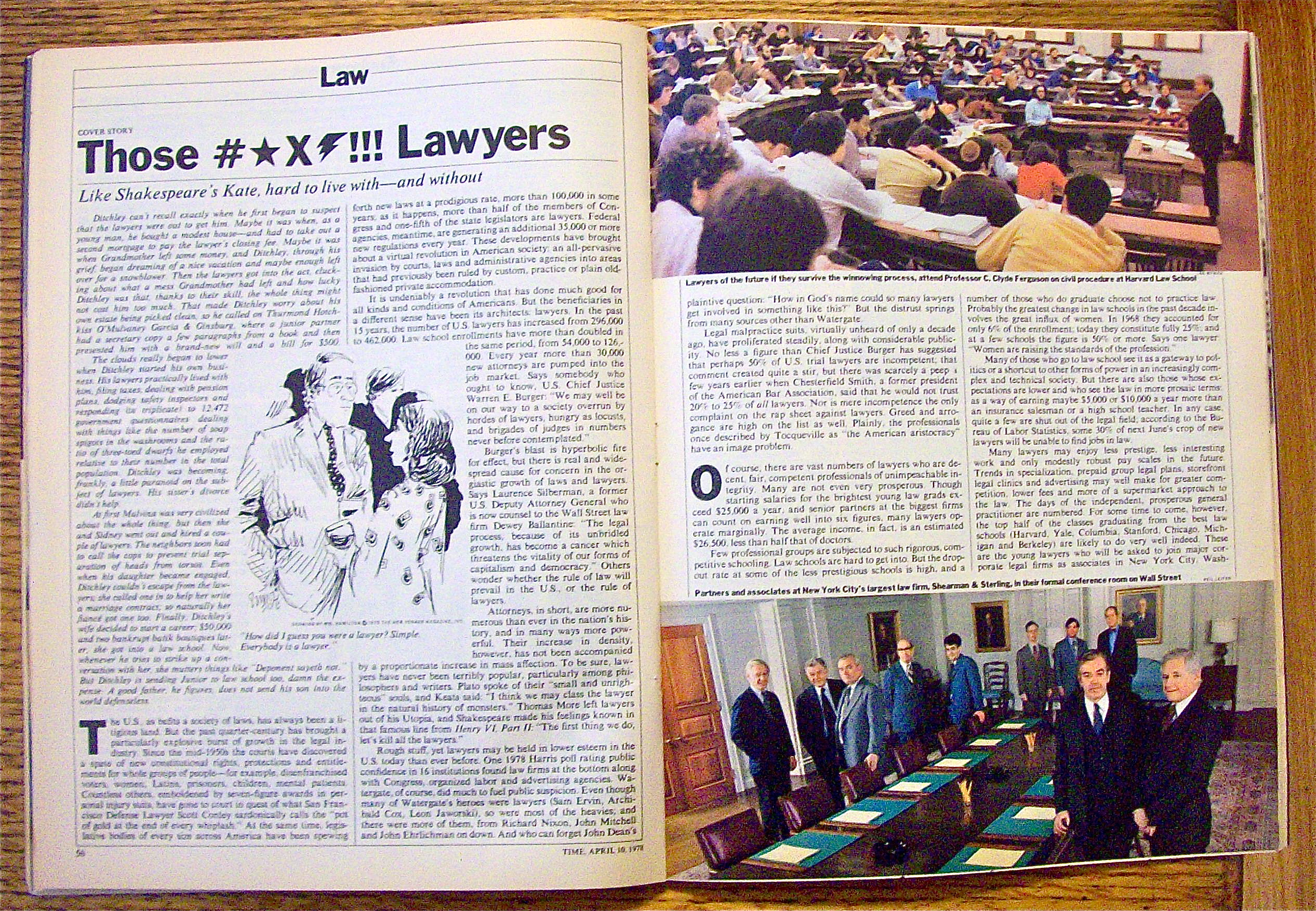 Time Magazine April 10, 1978 Those Lawyers