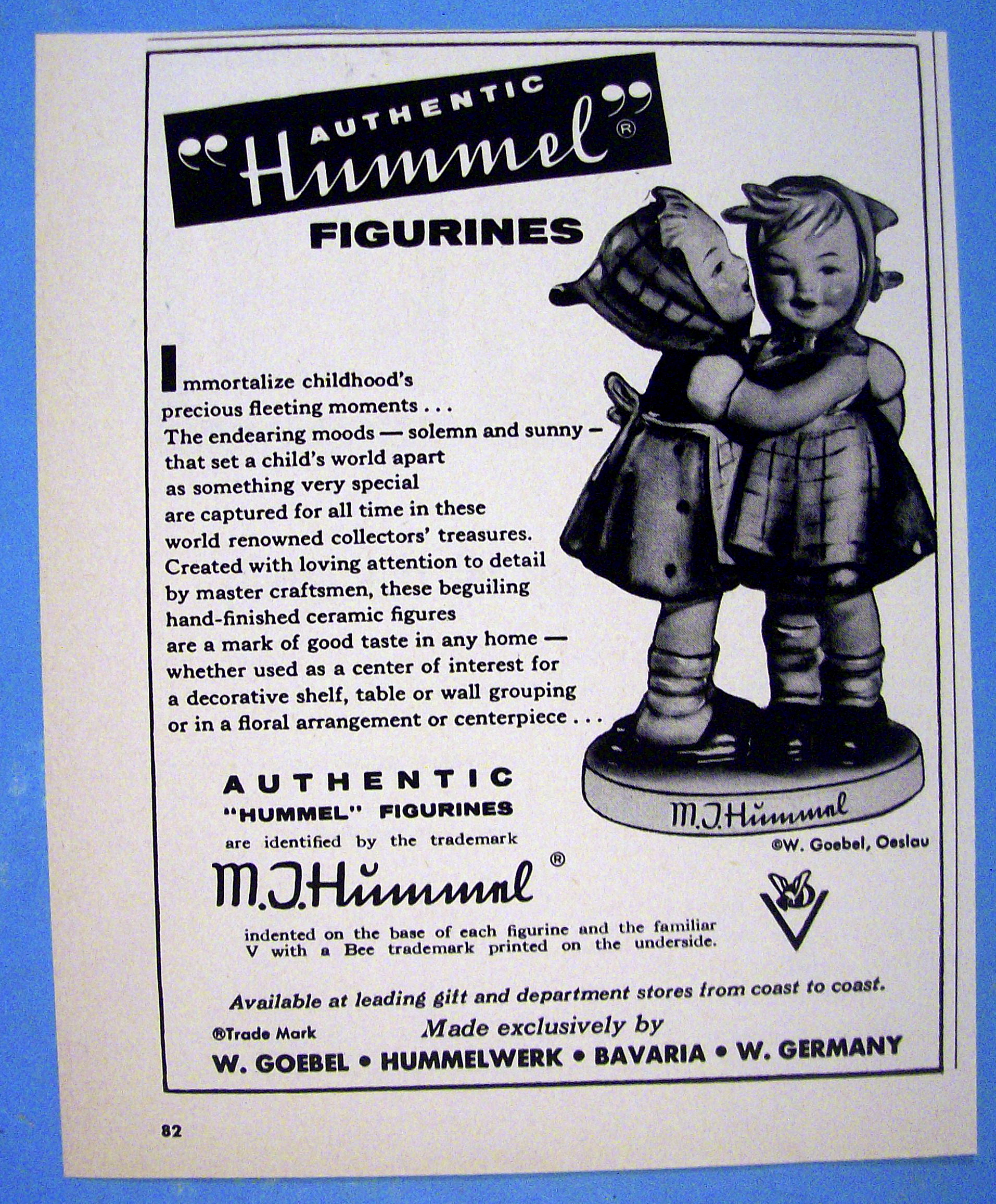 1958 M. J. Hummel Figurines with 2 Girls Figurine