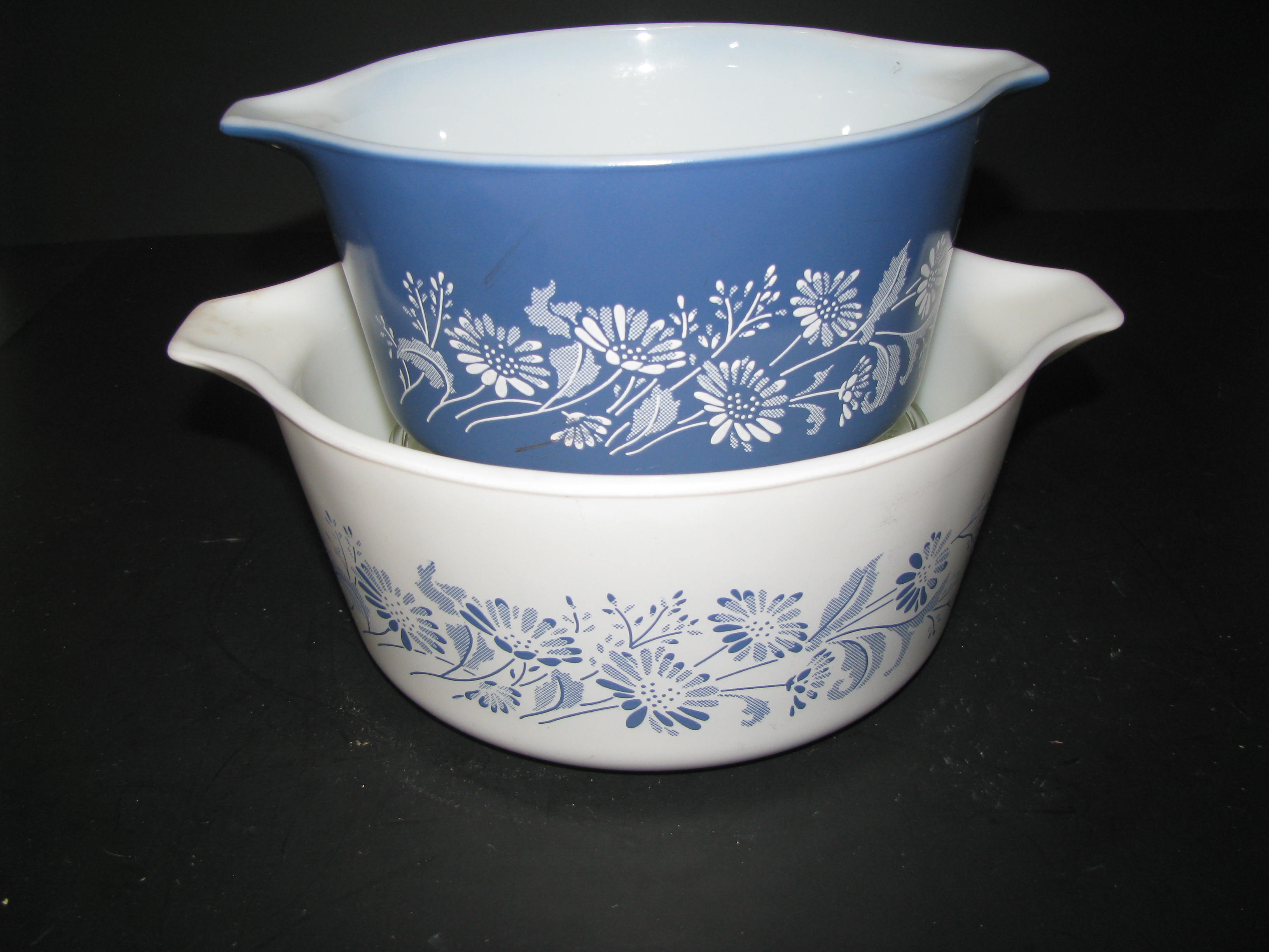 Vintage Pyrex Colonial Mist 473-B ,474-B Casserole Dish