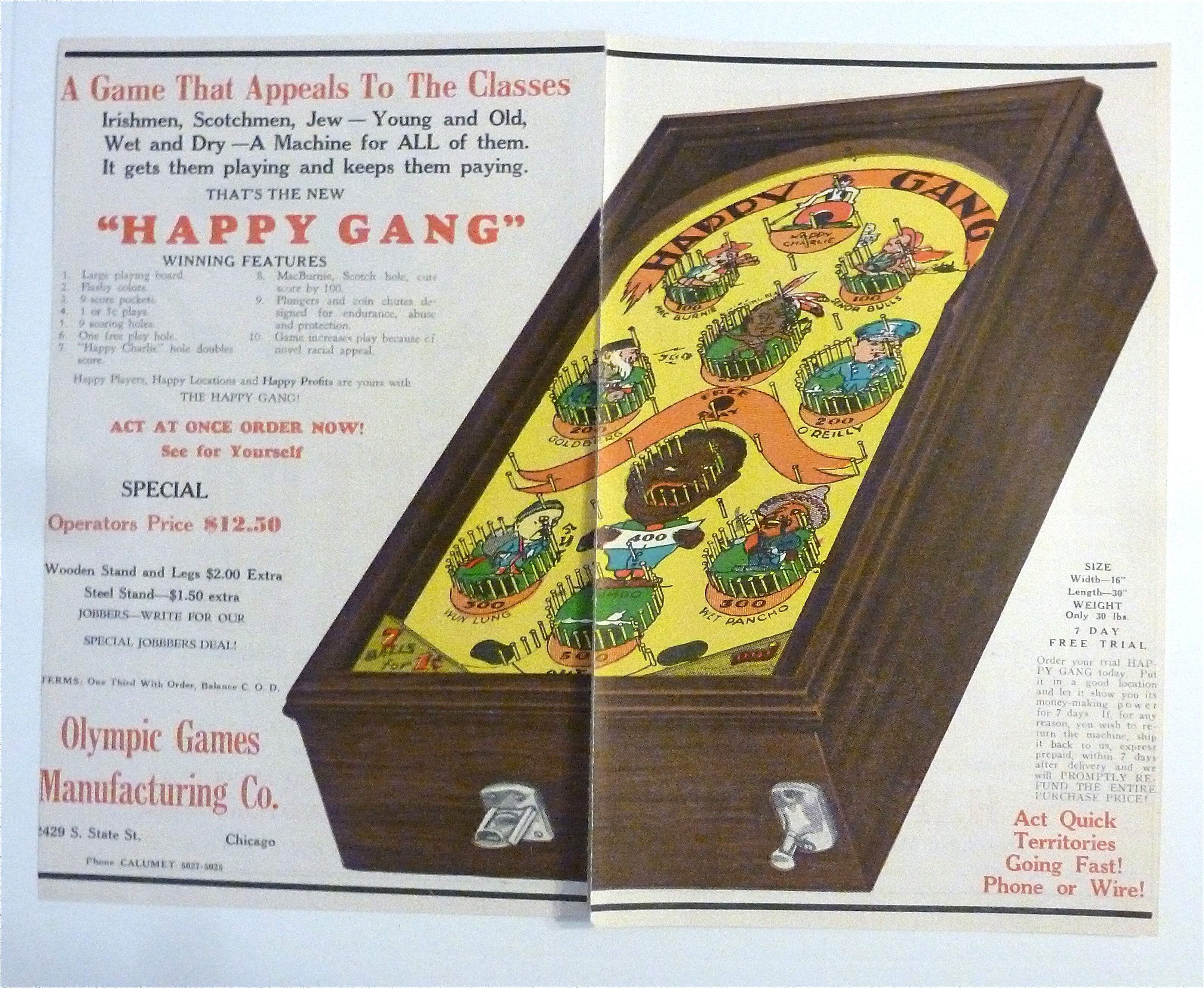 1932 Olympic Games Manufacturing with Happy Gang Game