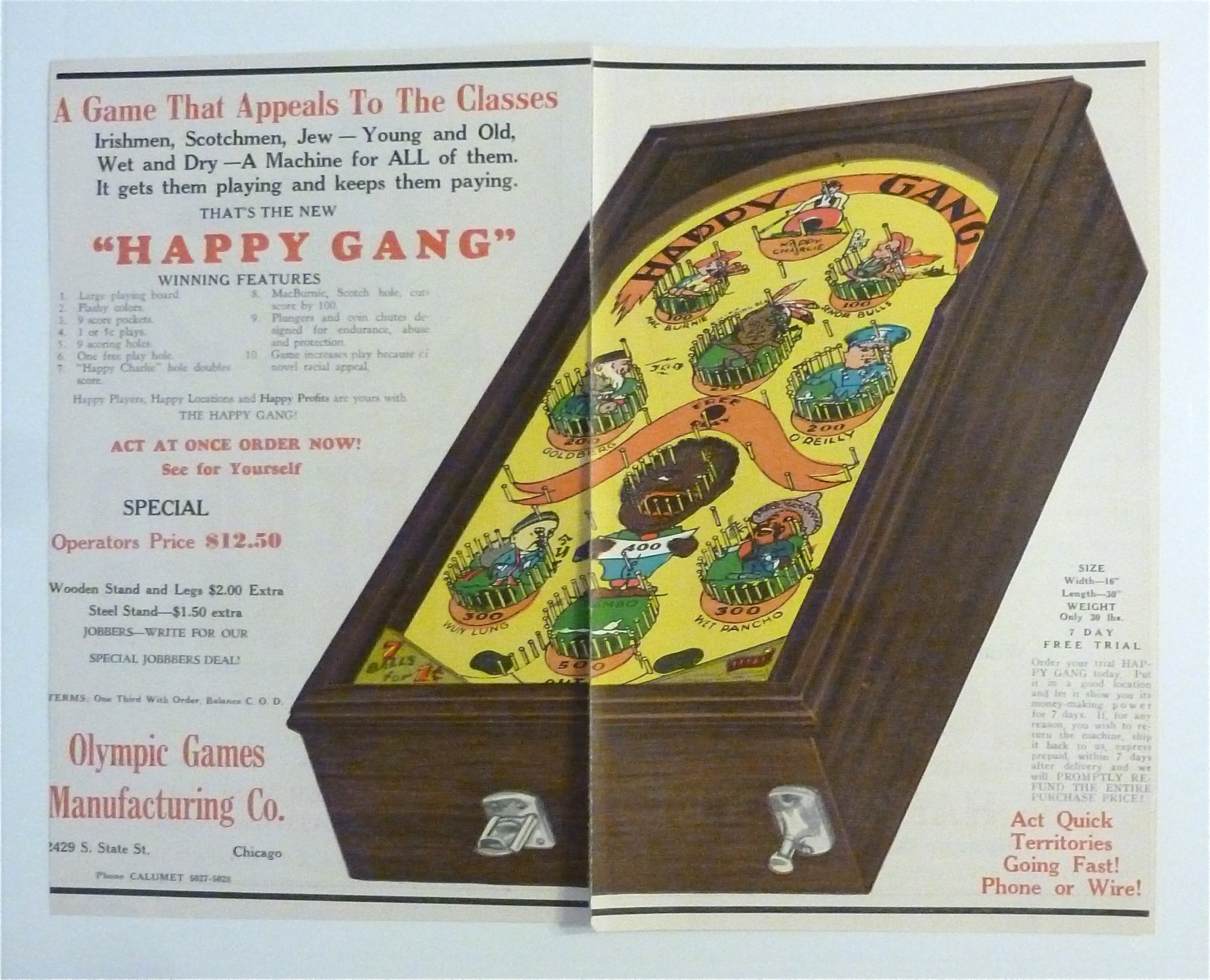 1932 Olympic Games Manufacturing with Happy Gang Game