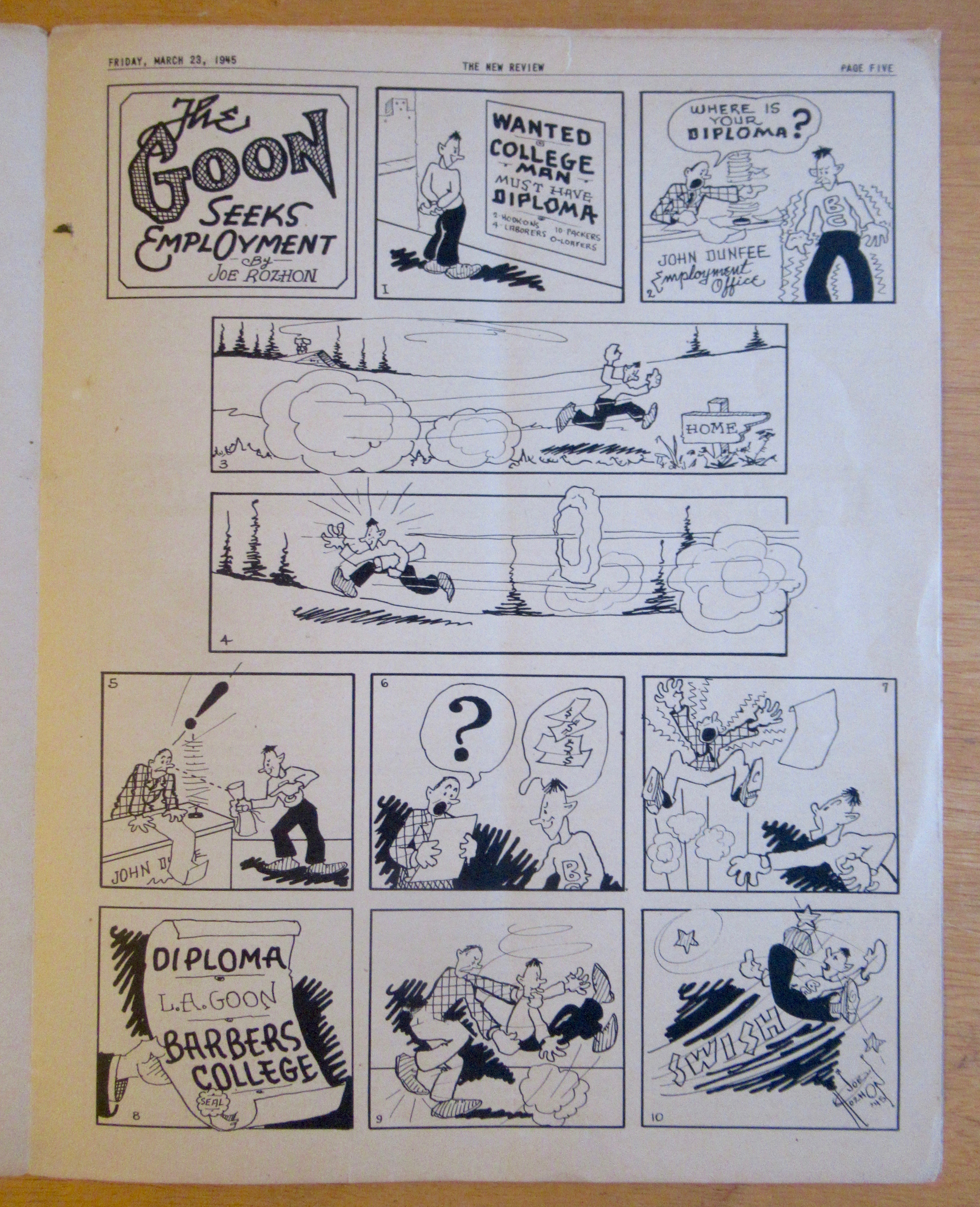 Original March 23, 1945 New Review Newsletter