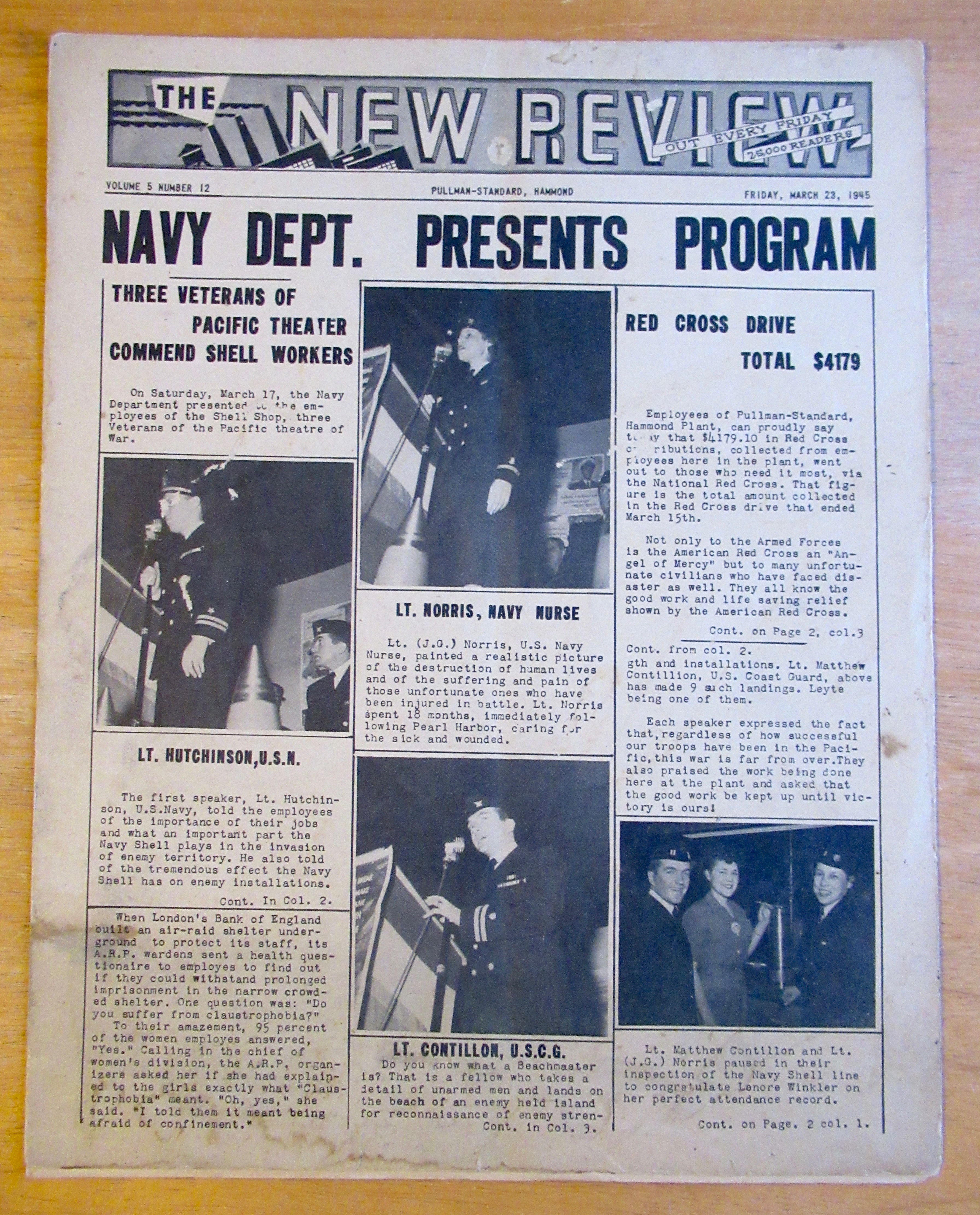 Original March 23, 1945 New Review Newsletter