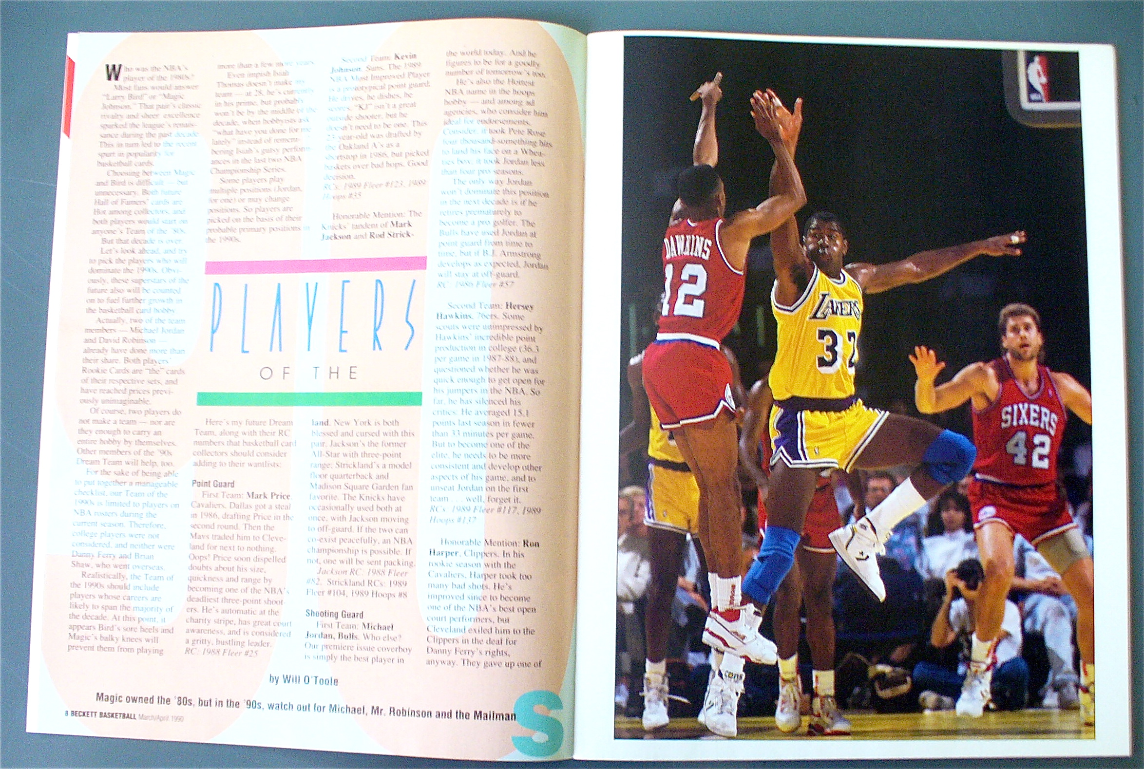 Beckett Basketball Card Magazine March 1990 Jordan