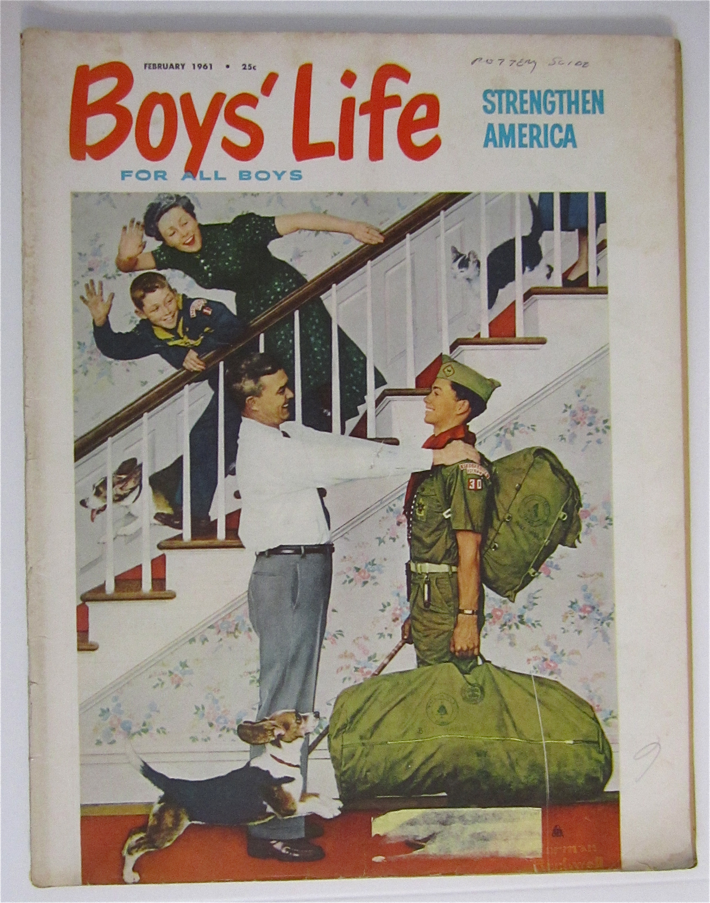 Boys Life Magazine February 1961 Rockwell Cover