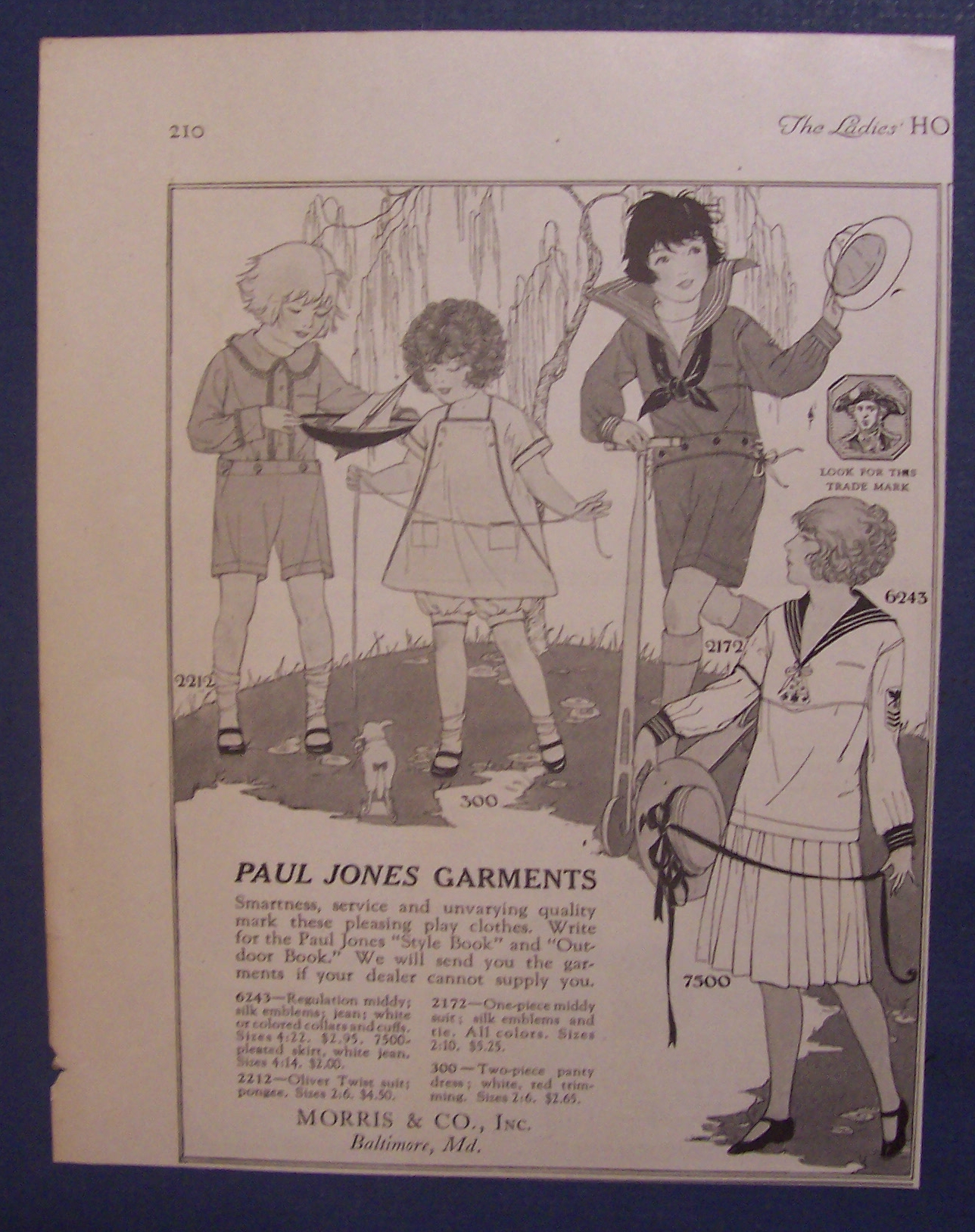 1923 Paul Jones Garments