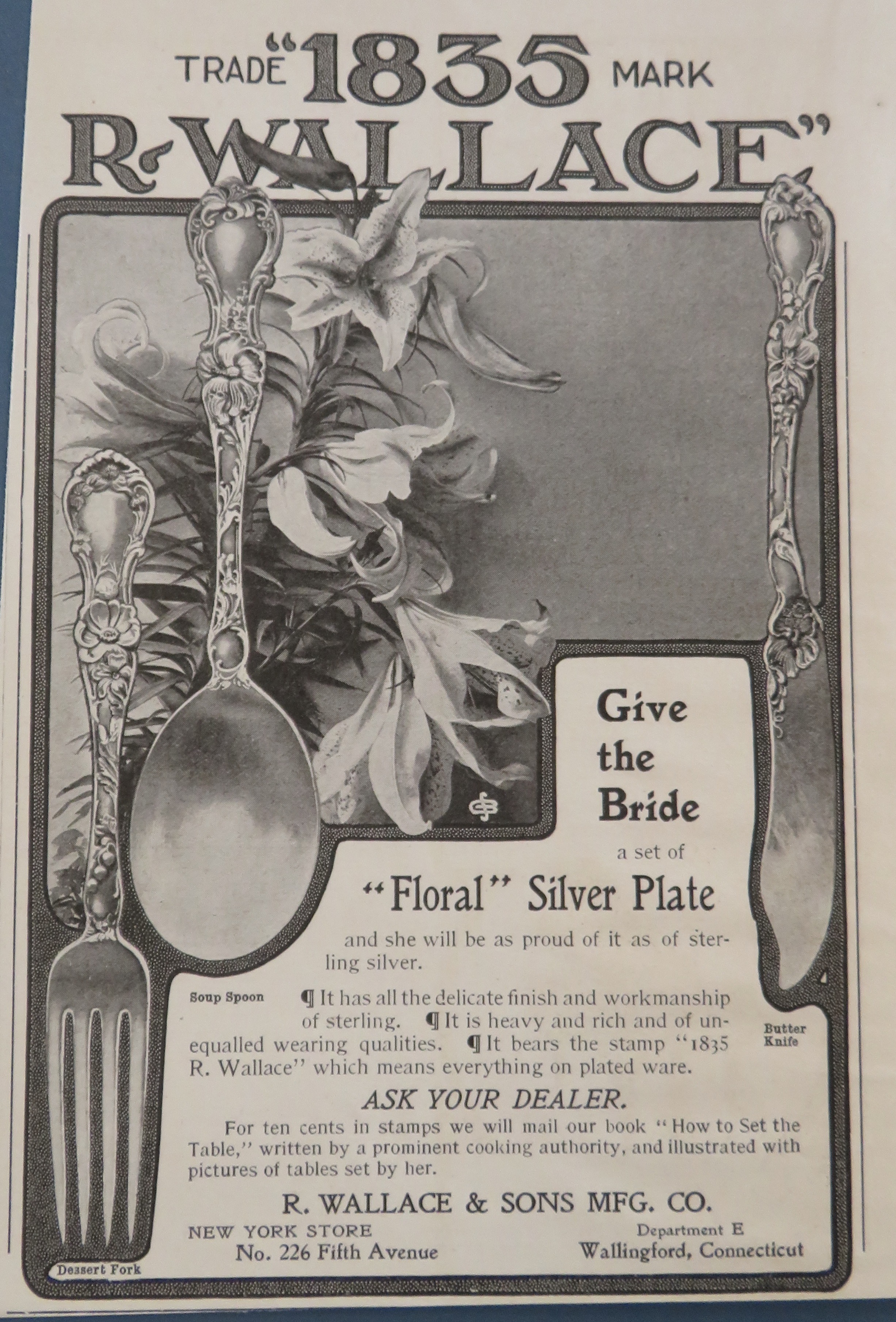 1904 1835 Wallace with Floral Silver Plate
