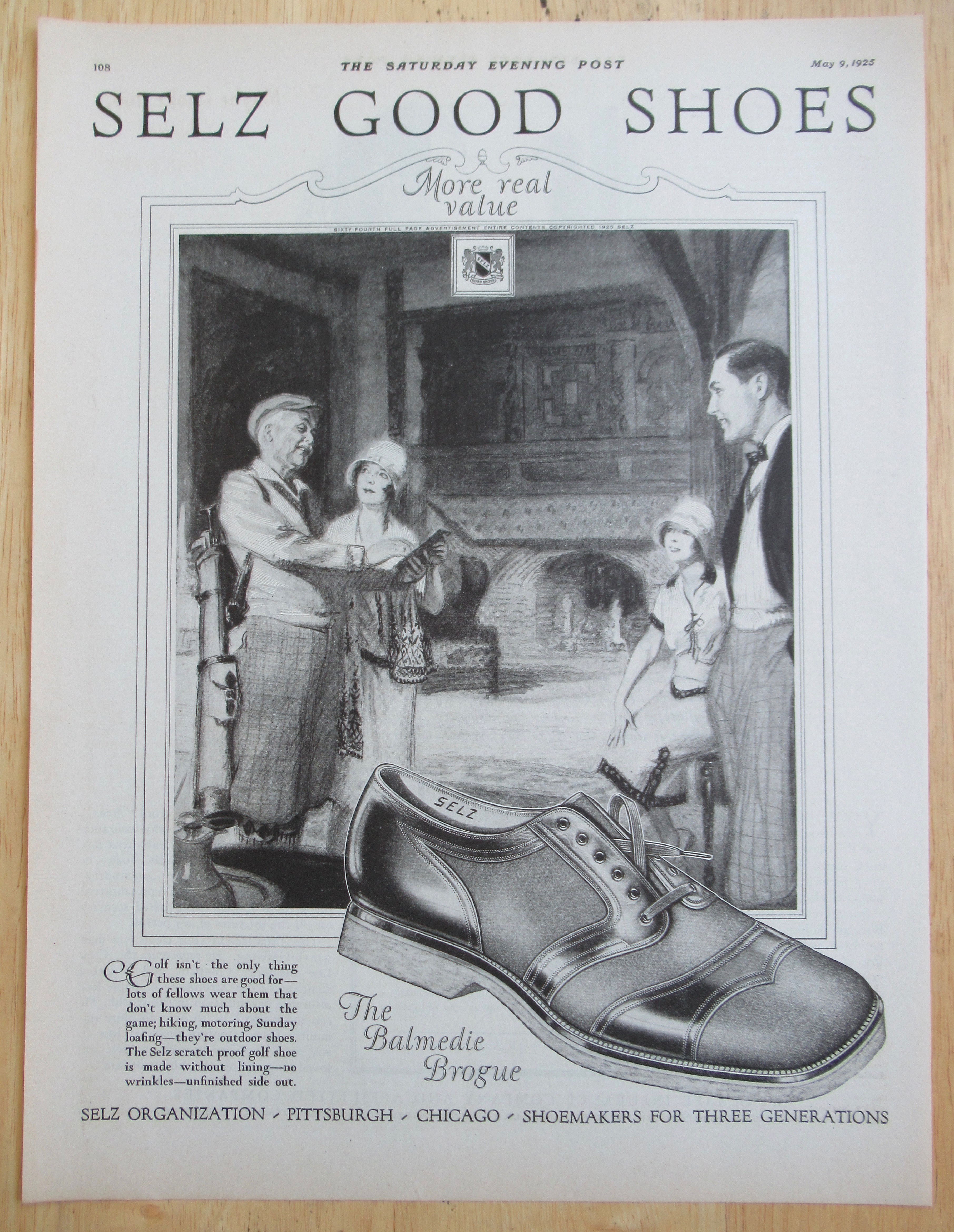 1925 Selz Good Shoes with the Balmedie Brogue